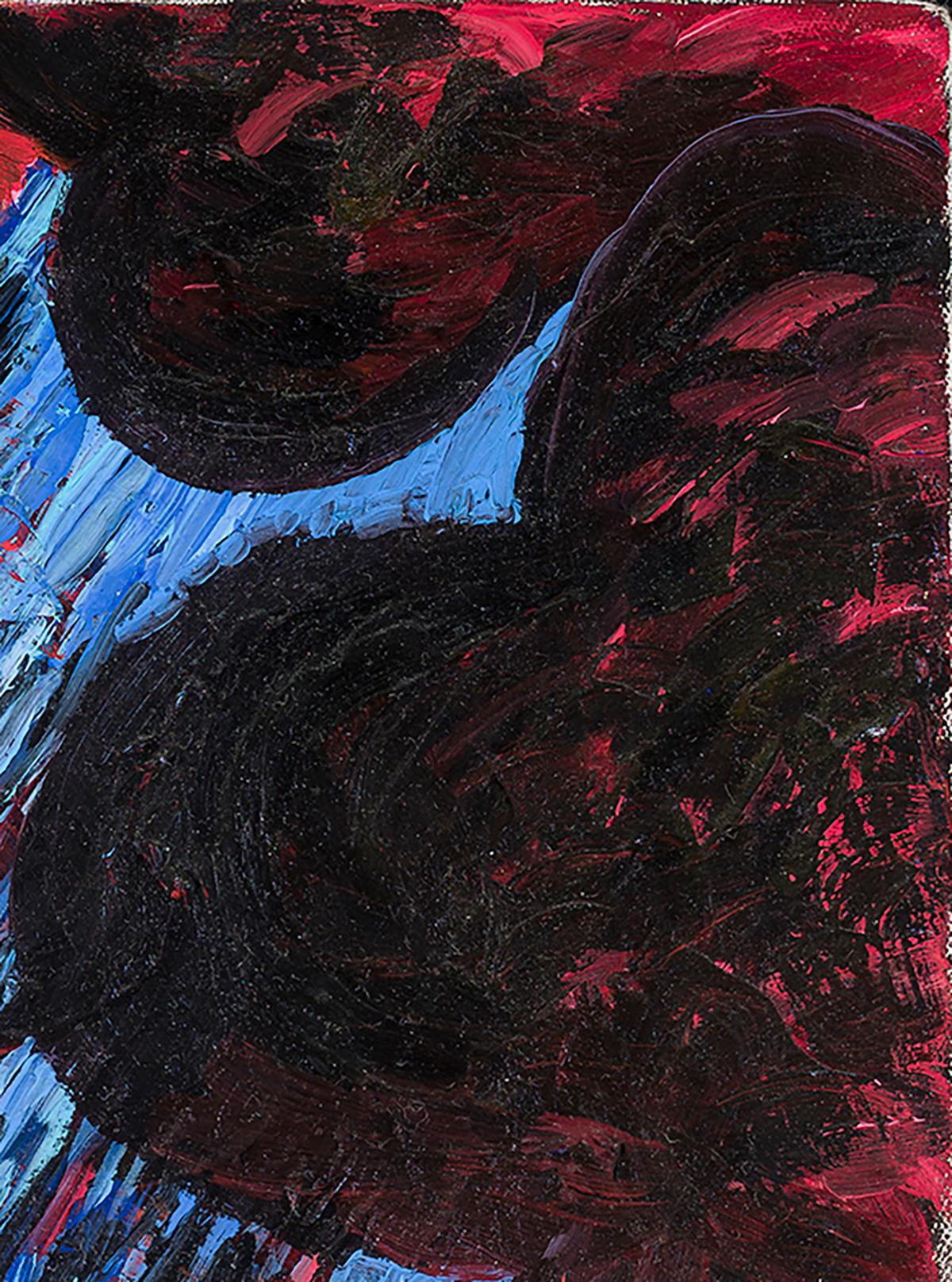Sans titre  - Noir Abstract Painting par Louisa Chase