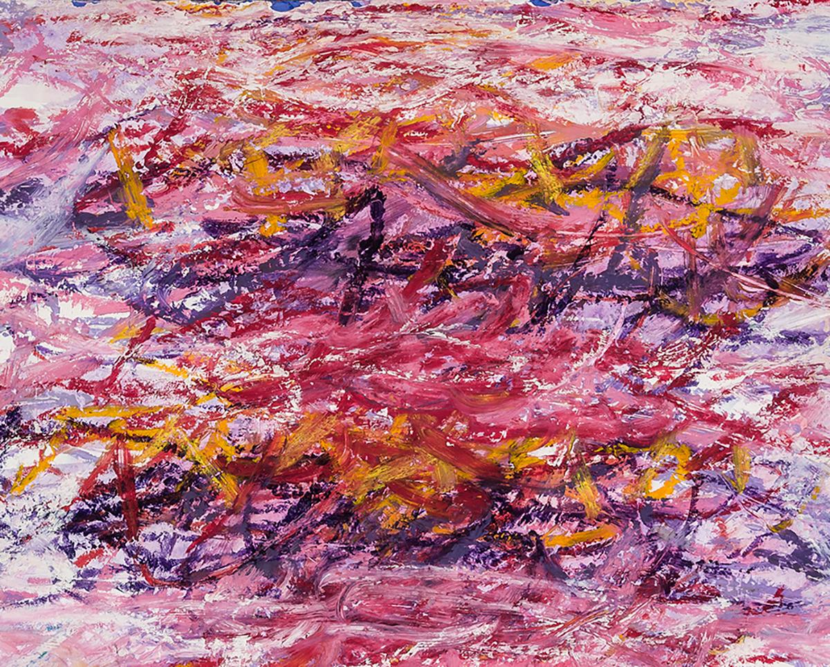 Senza titolo - Abstract Painting Grigio di Louisa Chase