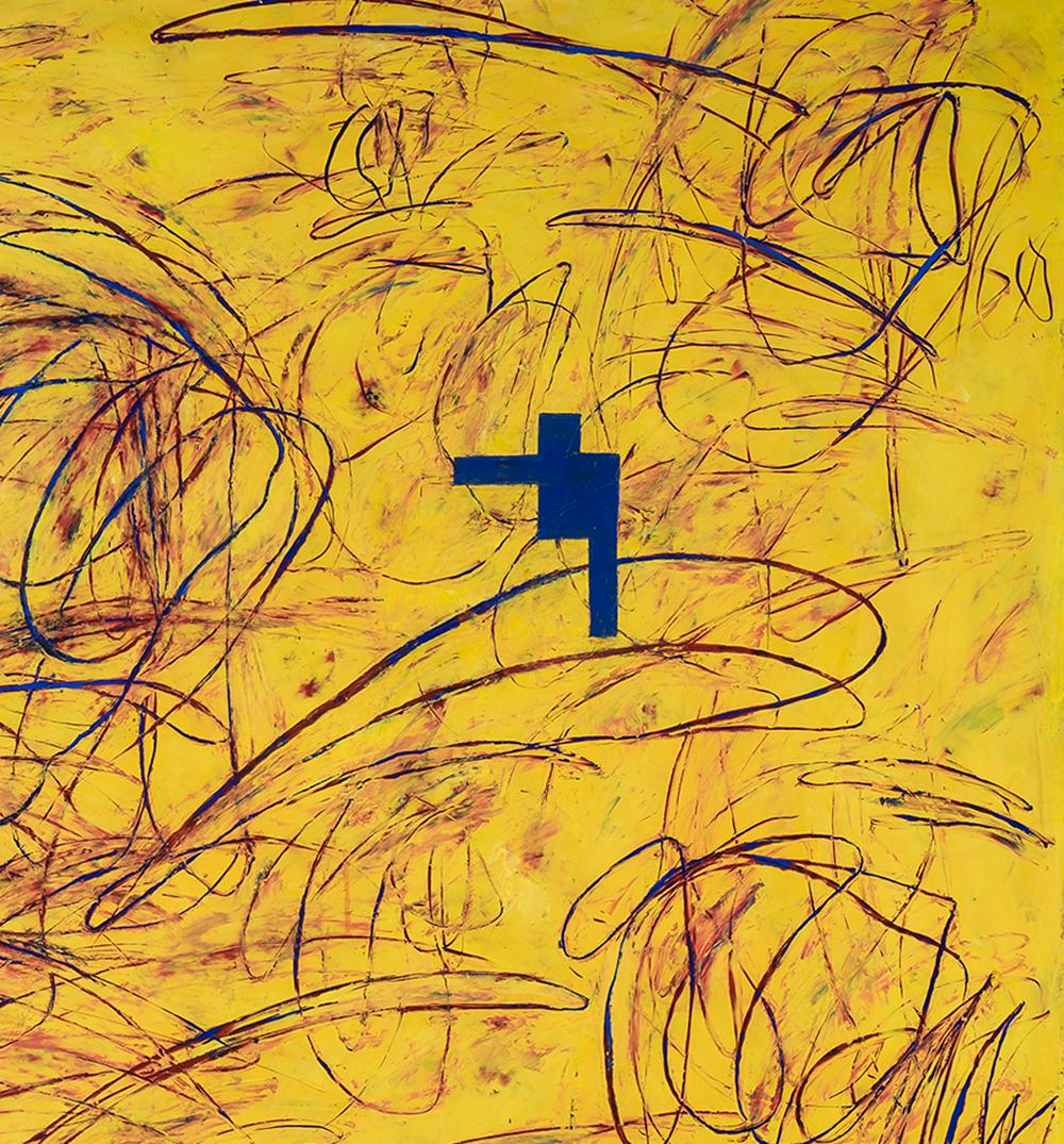 Untitled - Yellow Abstract Painting by Louisa Chase