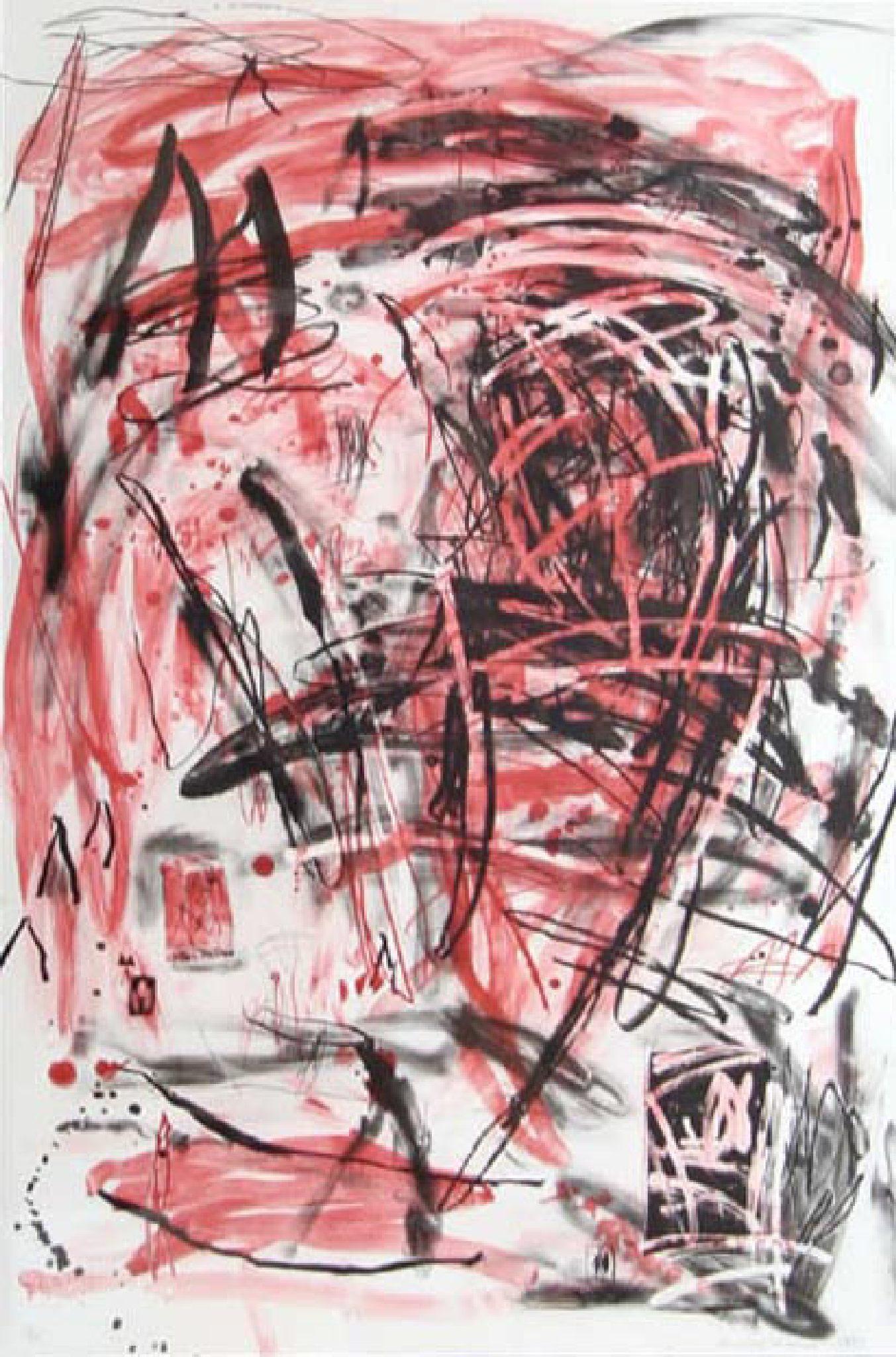 Louisa Chase Abstract Print - Red Mountain