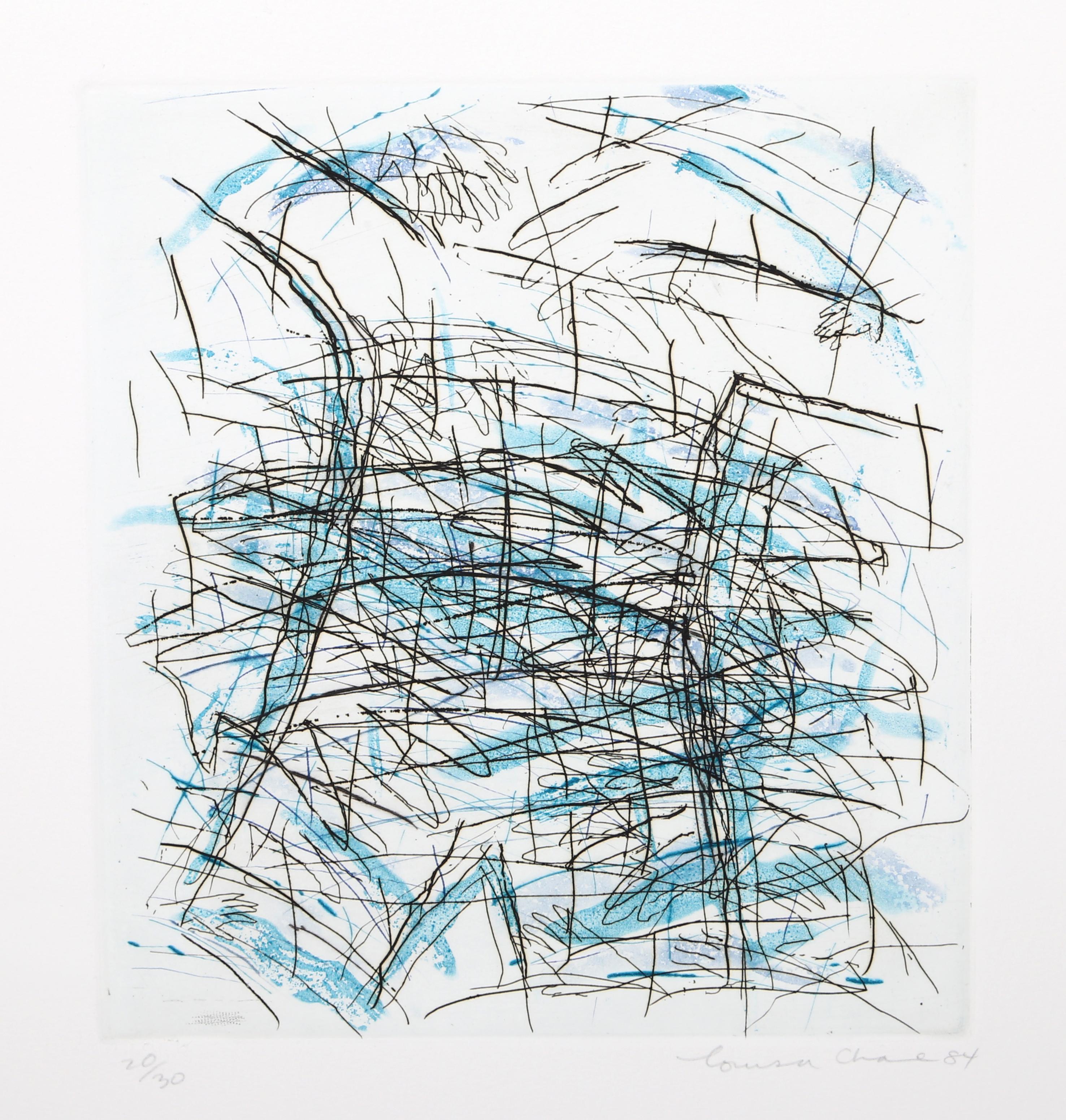 Artist: Louisa Chase, American (1951 - 2016)
Title: Undertow (Variant)
Year: 1984
Medium: Aquatint Etching, Signed and Numbered in Pencil
Edition: 30
Image Size: 8 x 7.25 inches
Paper Size: 18 x 15 Inches [45.72 x 38.1 cm]