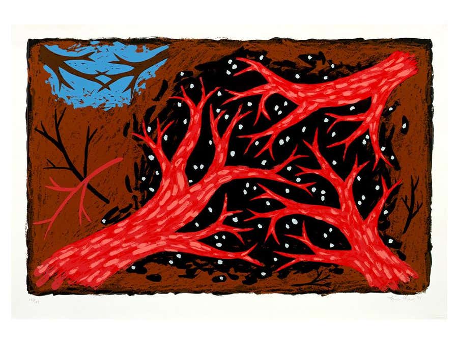 "Untitled" by Louise Chase (Expressionist, Trees, Print, Autumn, Nature, Fall)
