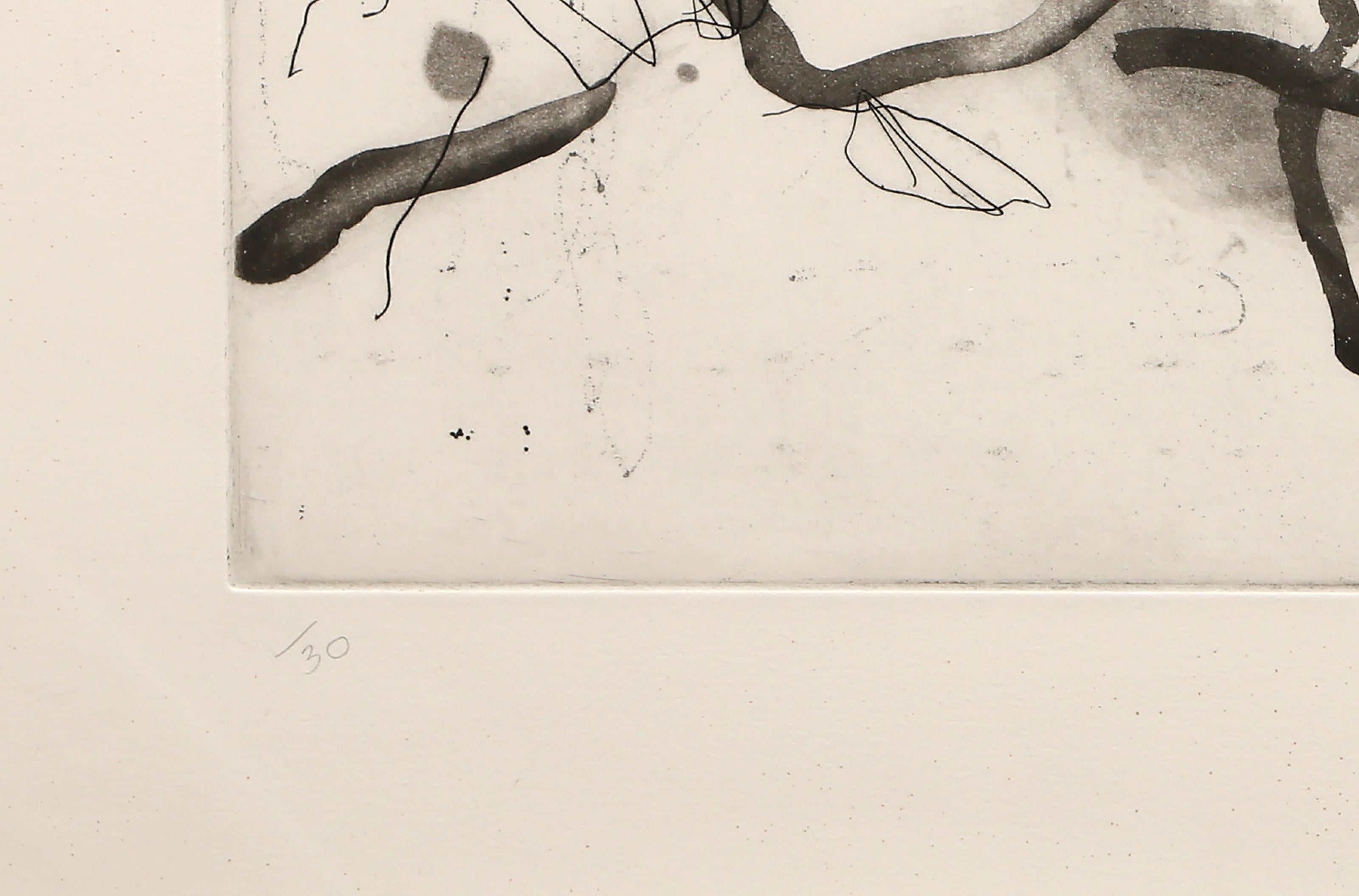 Ohne Titel - Hände, Abstrakte expressionistische Radierung von Louisa Chase im Angebot 1