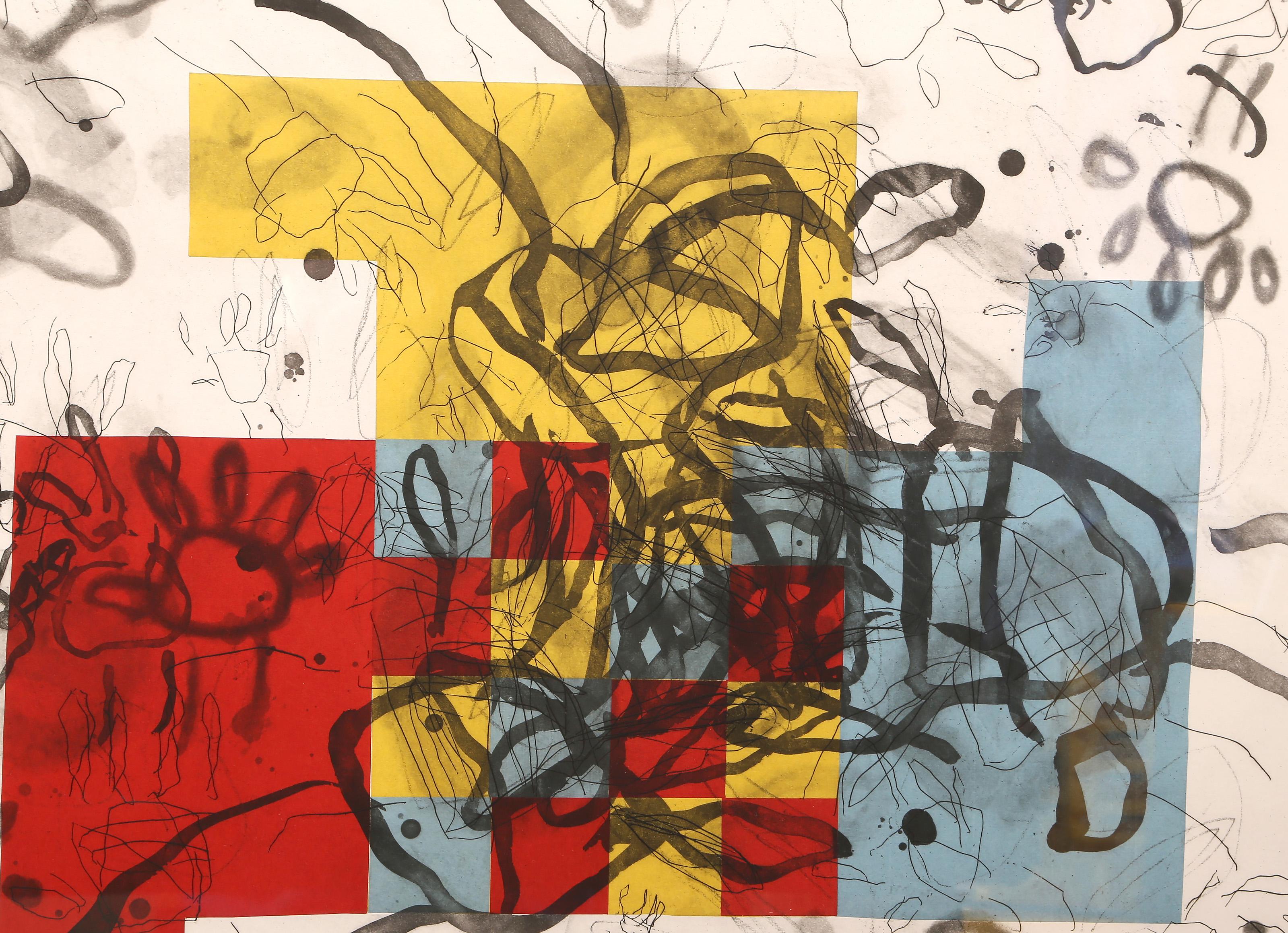 Ohne Titel - Hände, Abstrakte expressionistische Radierung von Louisa Chase im Angebot 3