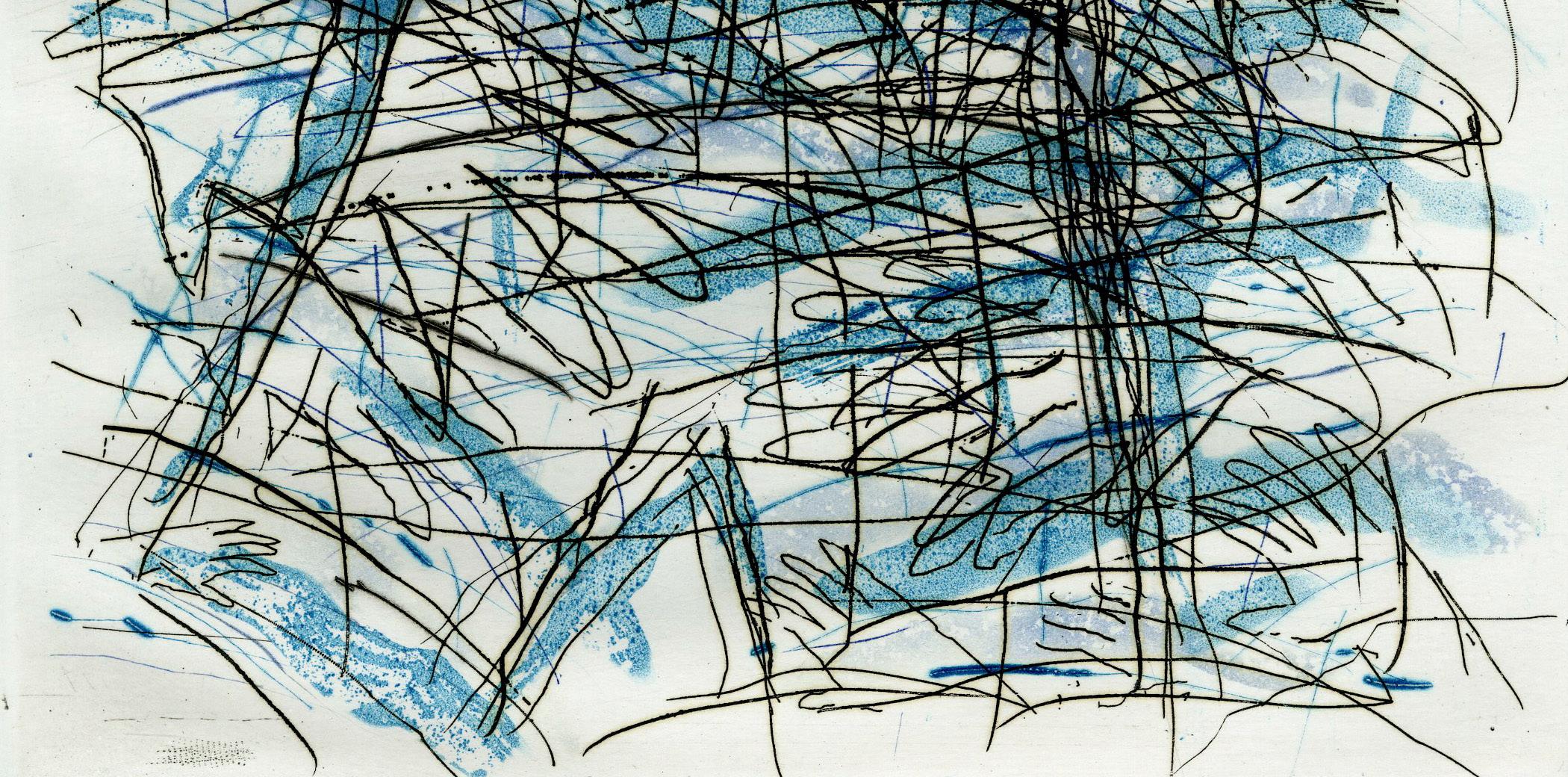 Untitled (Undertow Variant) - Gray Abstract Print by Louisa Chase
