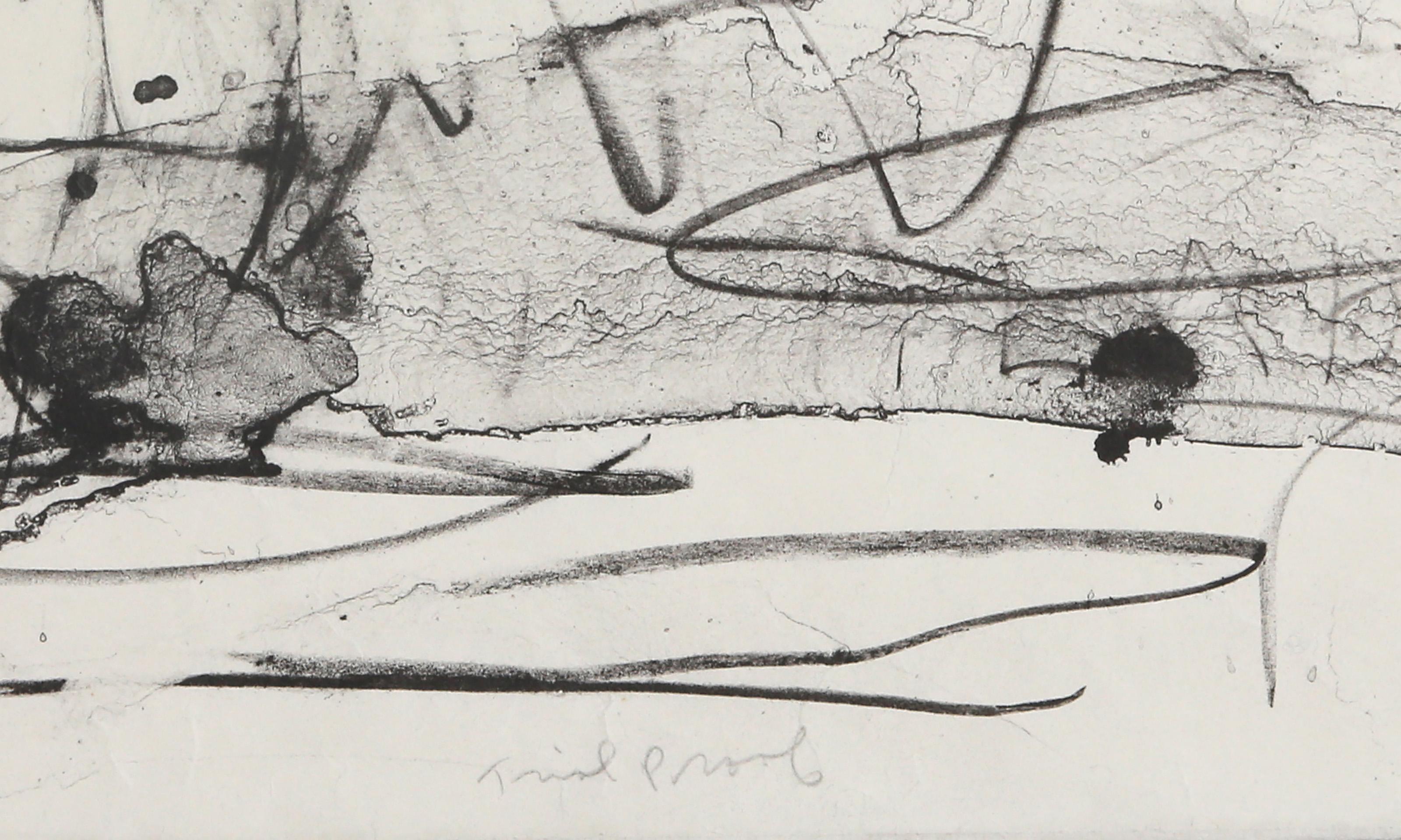 Cabeza amarilla, litografía expresionista abstracta de Louisa Chase en venta 2