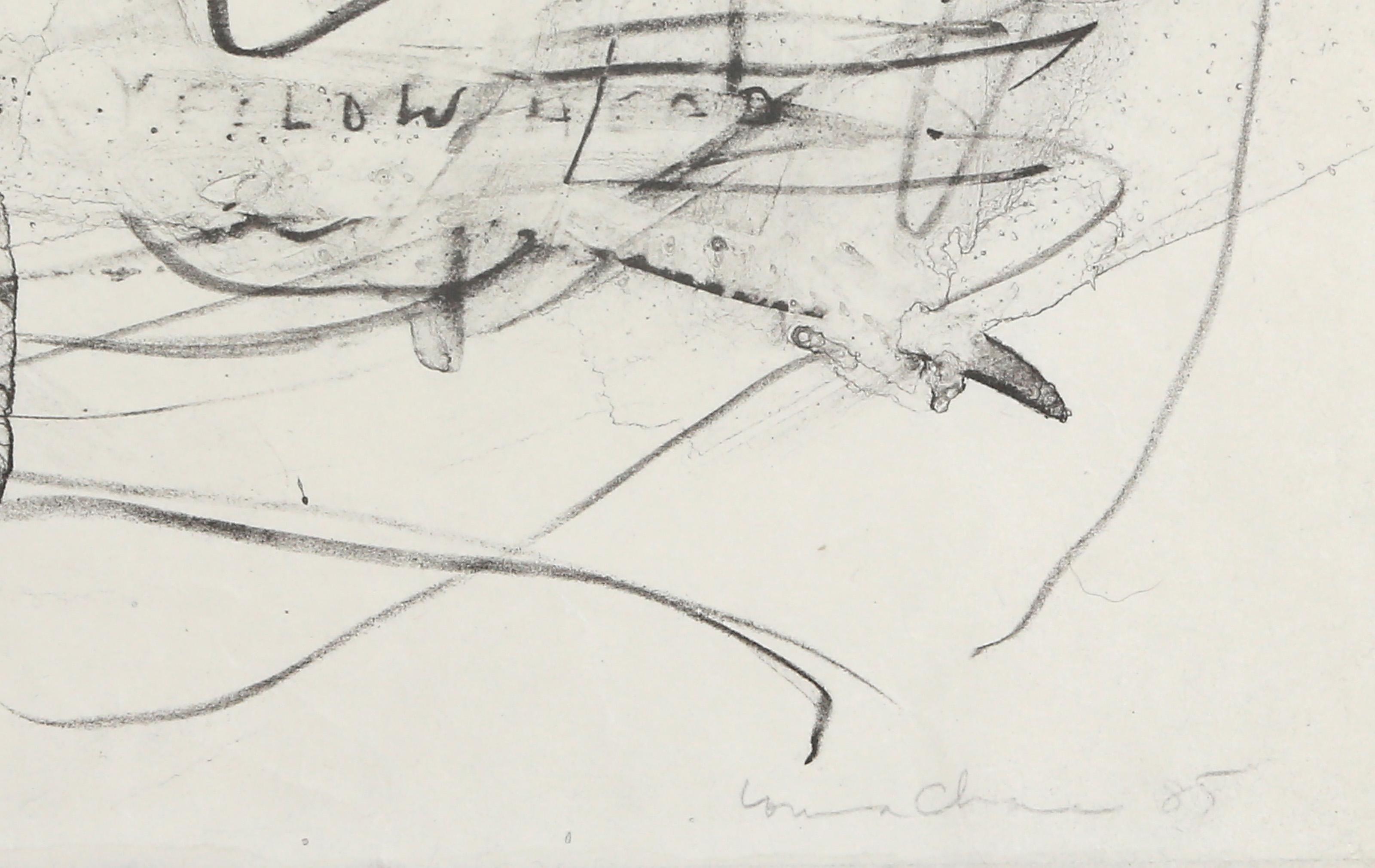 Cabeza amarilla, litografía expresionista abstracta de Louisa Chase en venta 3