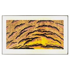 Louisa Chase, signierter Holzschnitt „Dusk“, Auflage 9/20, 1982, gerahmt, 52” breit