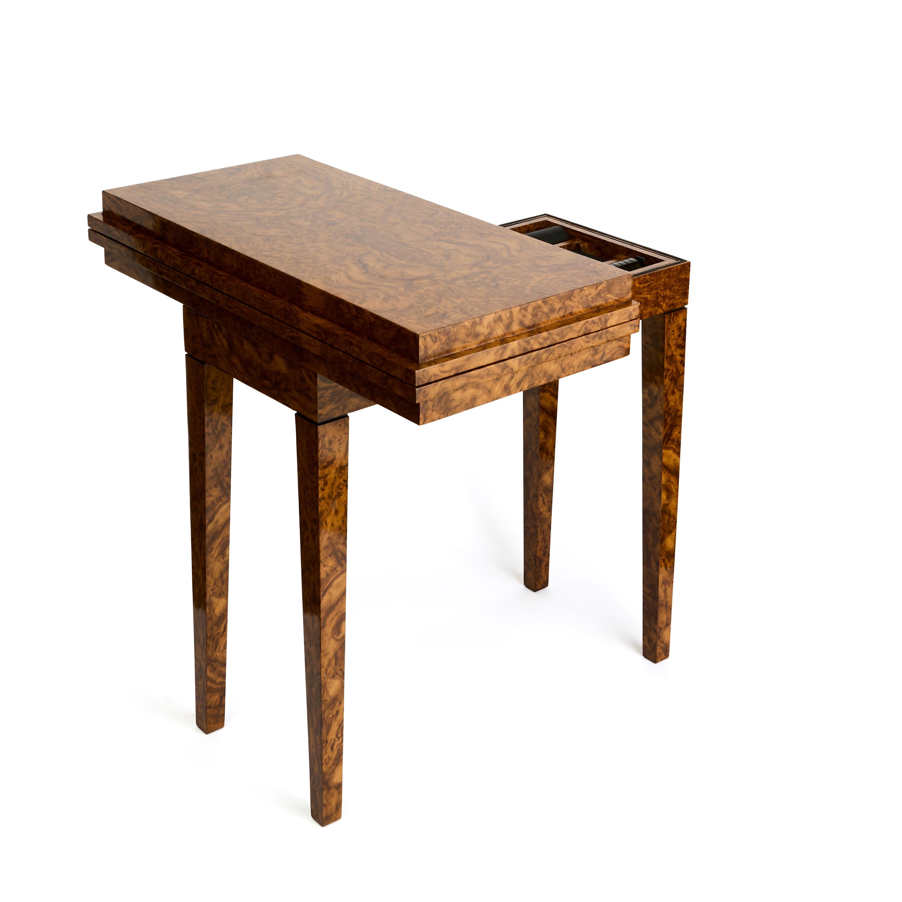 Marquetry Louisa Games Table by Alexandra Llewellyn For Sale