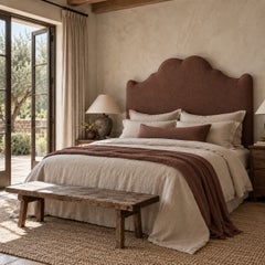 Tête de lit Louisa KING Size de Bloom Home, motif « Dark Brick Linen »