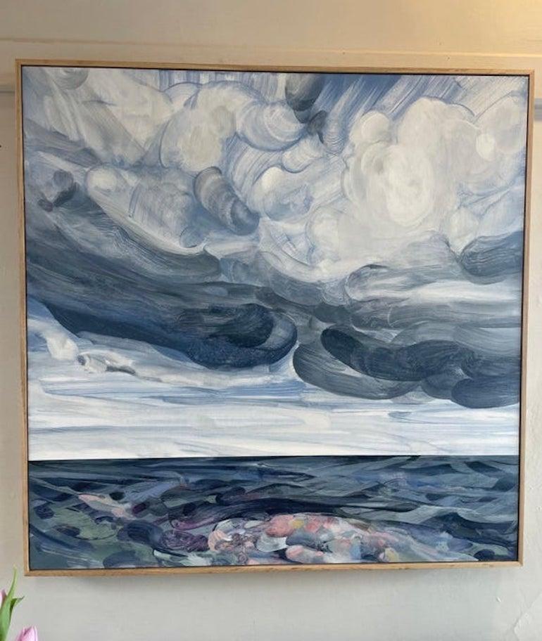 The Sailor and the Albatross, Framed Oil Painting, Seascape, Coastal, Skyscape For Sale 9