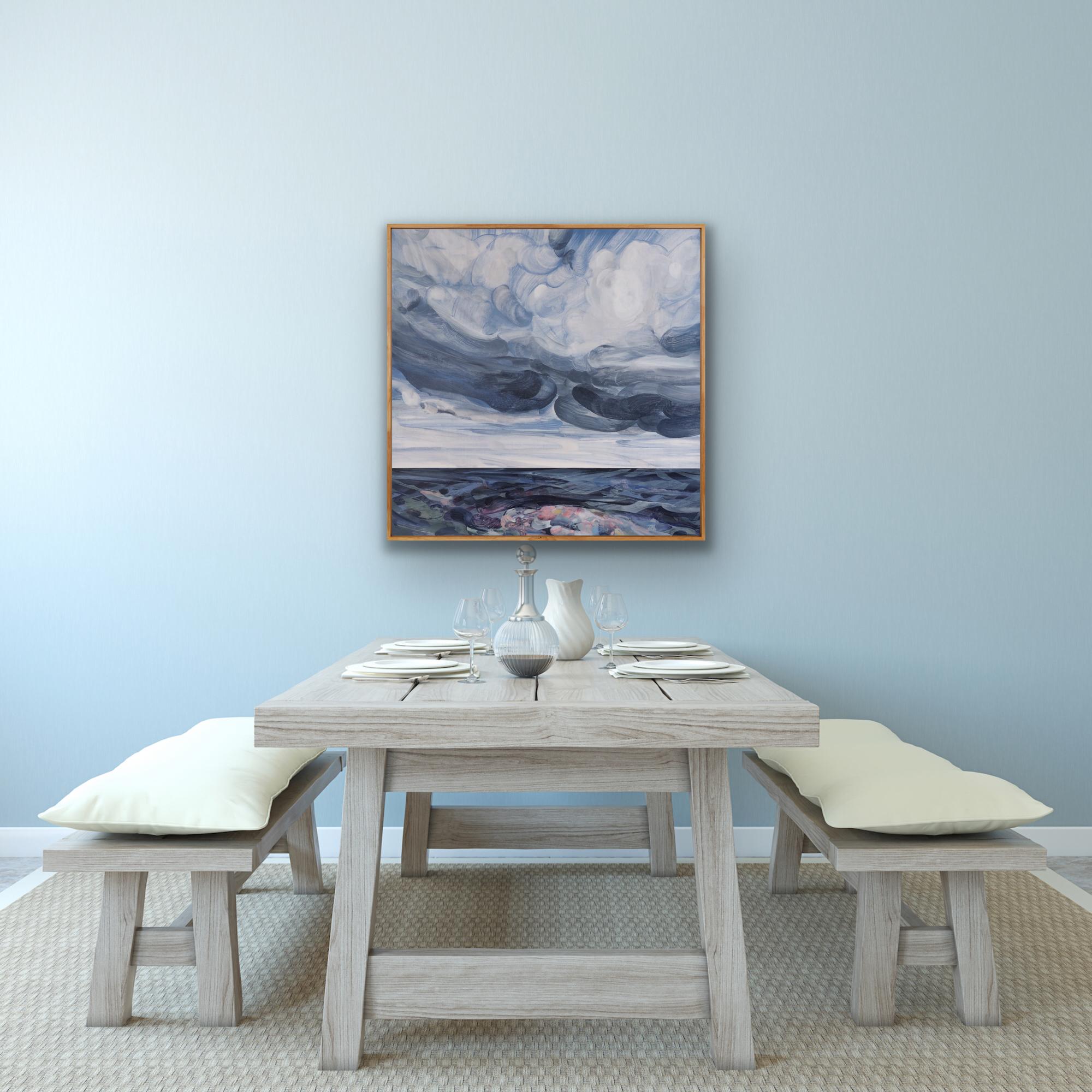The Sailor and the Albatross, Framed Oil Painting, Seascape, Coastal, Skyscape For Sale 4