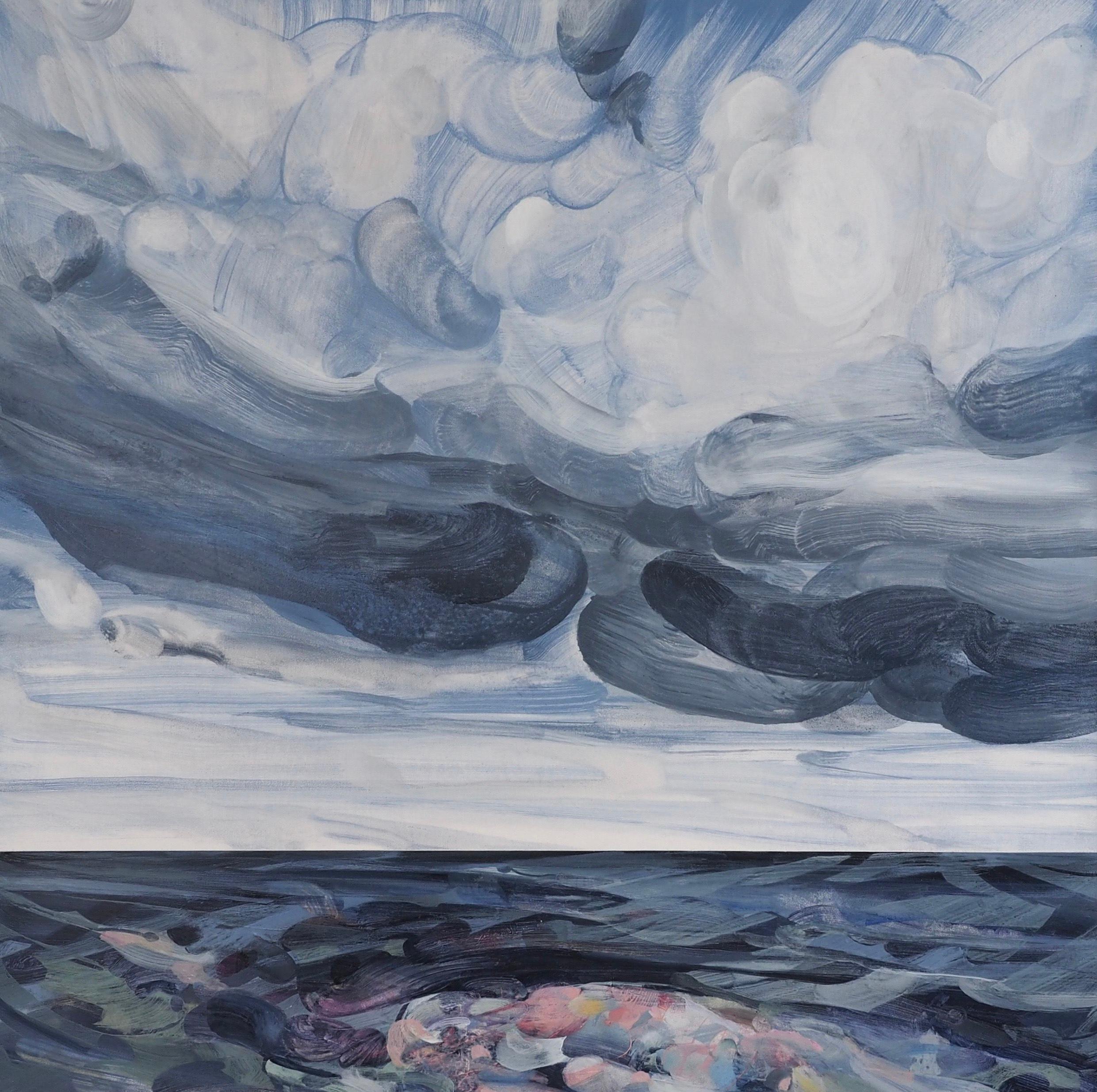 The Sailor and the Albatross, Framed Oil Painting, Seascape, Coastal, Skyscape