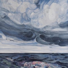 The Sailor and the Albatross, Calming Seascape Artwork, Framed Oil Painting