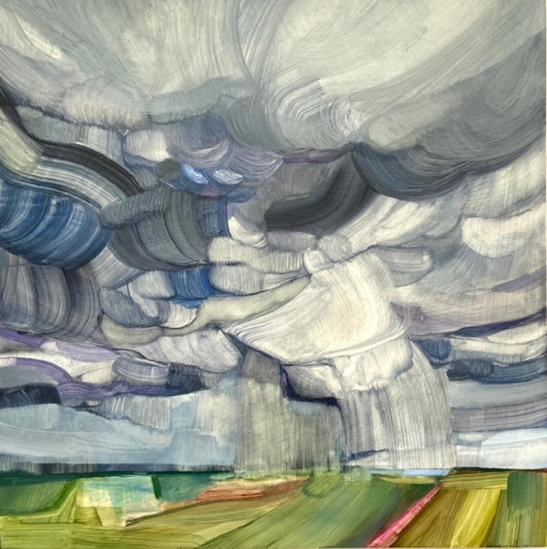 Louisa Longstaff-Scales Abstract Painting - Waiting For The Rain