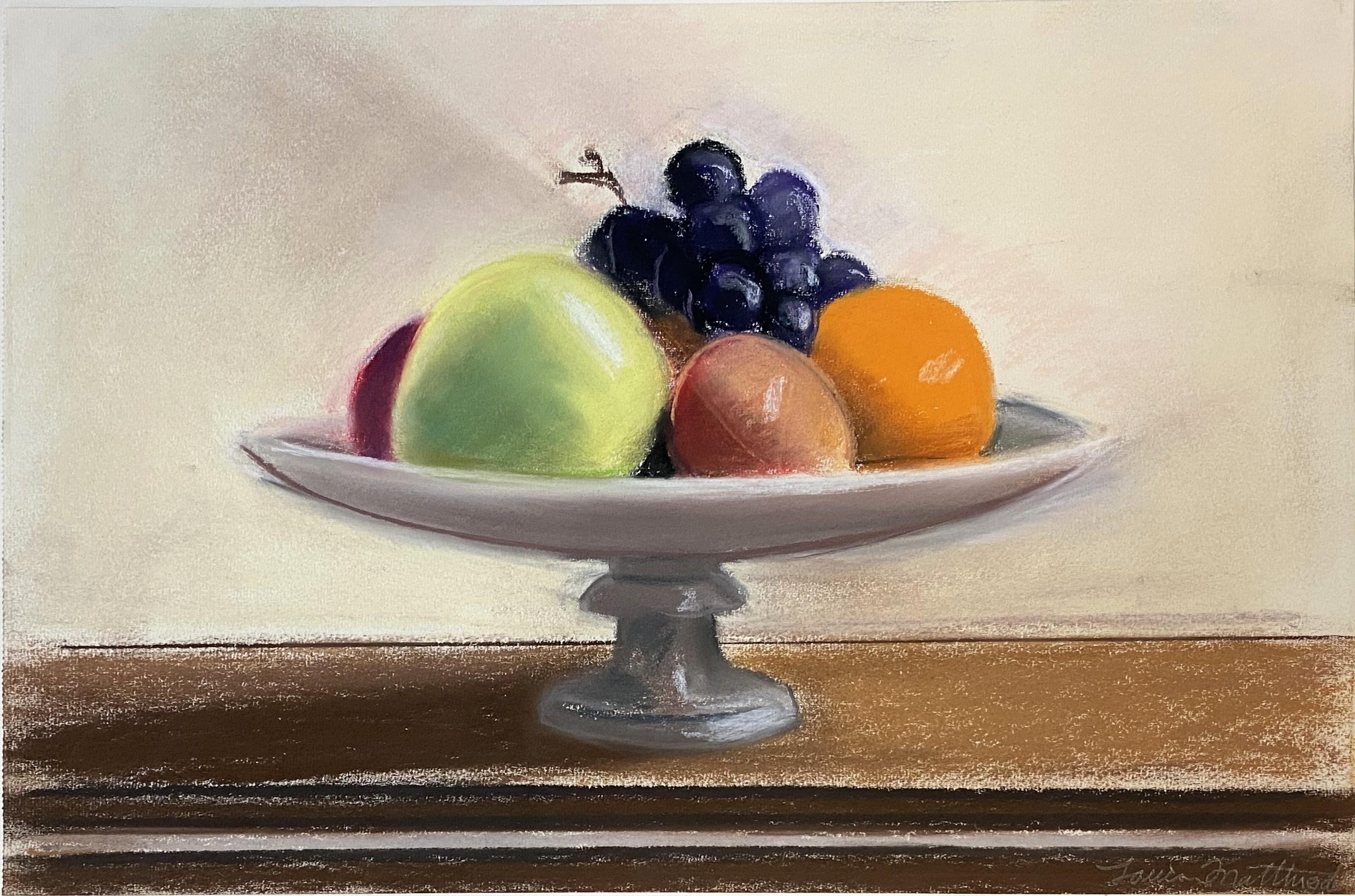 Bowl of Fruit - Painting by Louisa Matthiasdottir