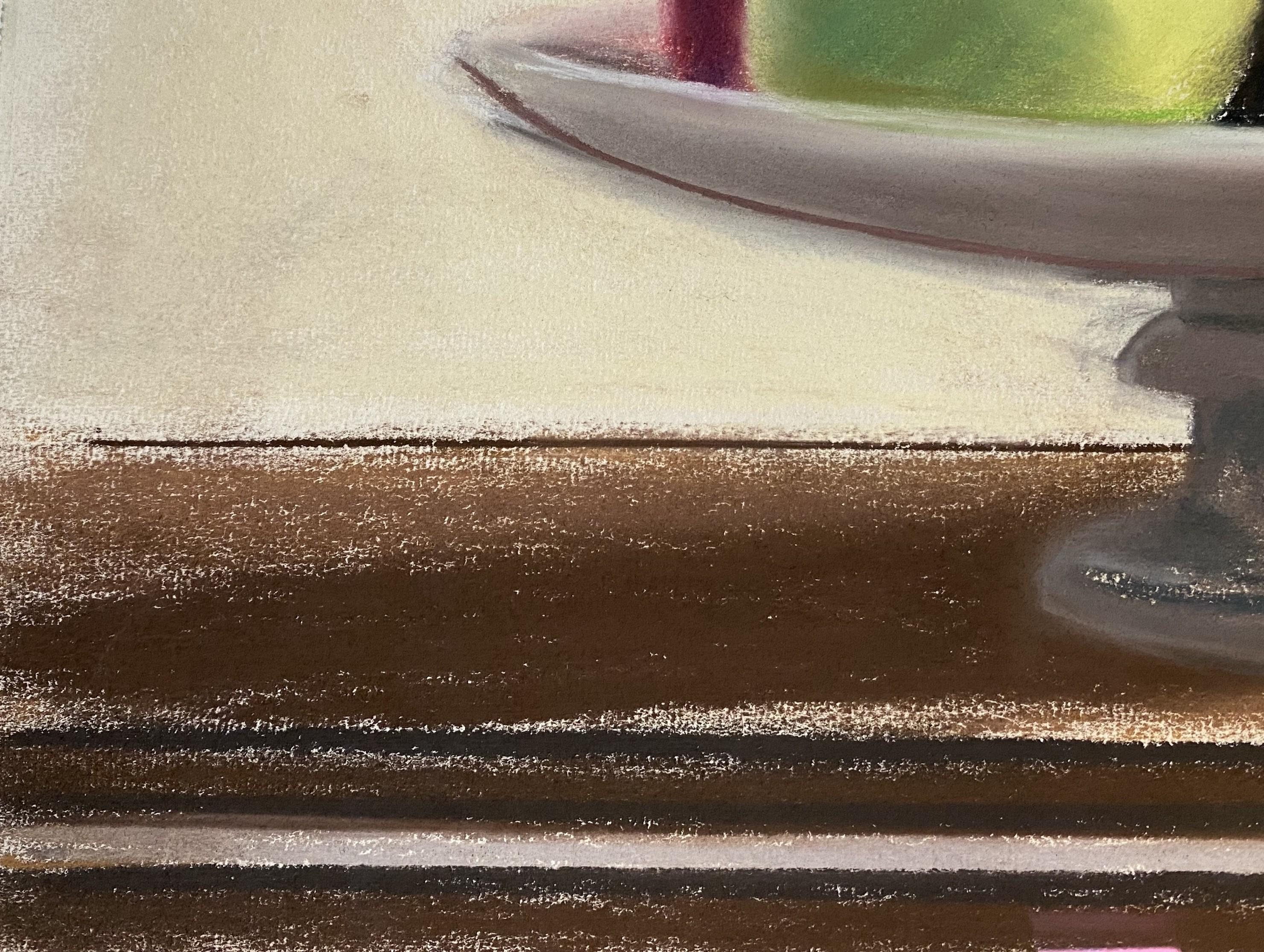 Bowl of Fruit - Beige Still-Life Painting by Louisa Matthiasdottir