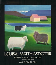 Louisa Matthiasdottir 'Icelandic Landscape with Sheep' 1984