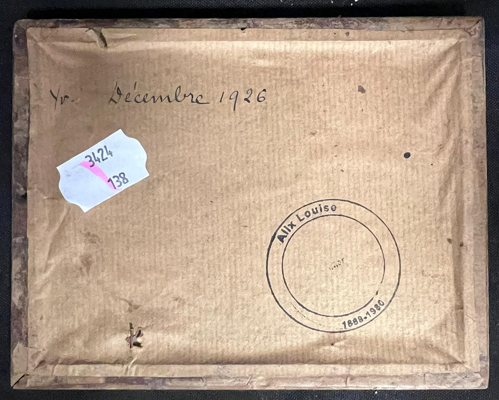 1920's Acuarela Impresionista Francesa Firmada Irises Naturaleza Muerta Flores 2