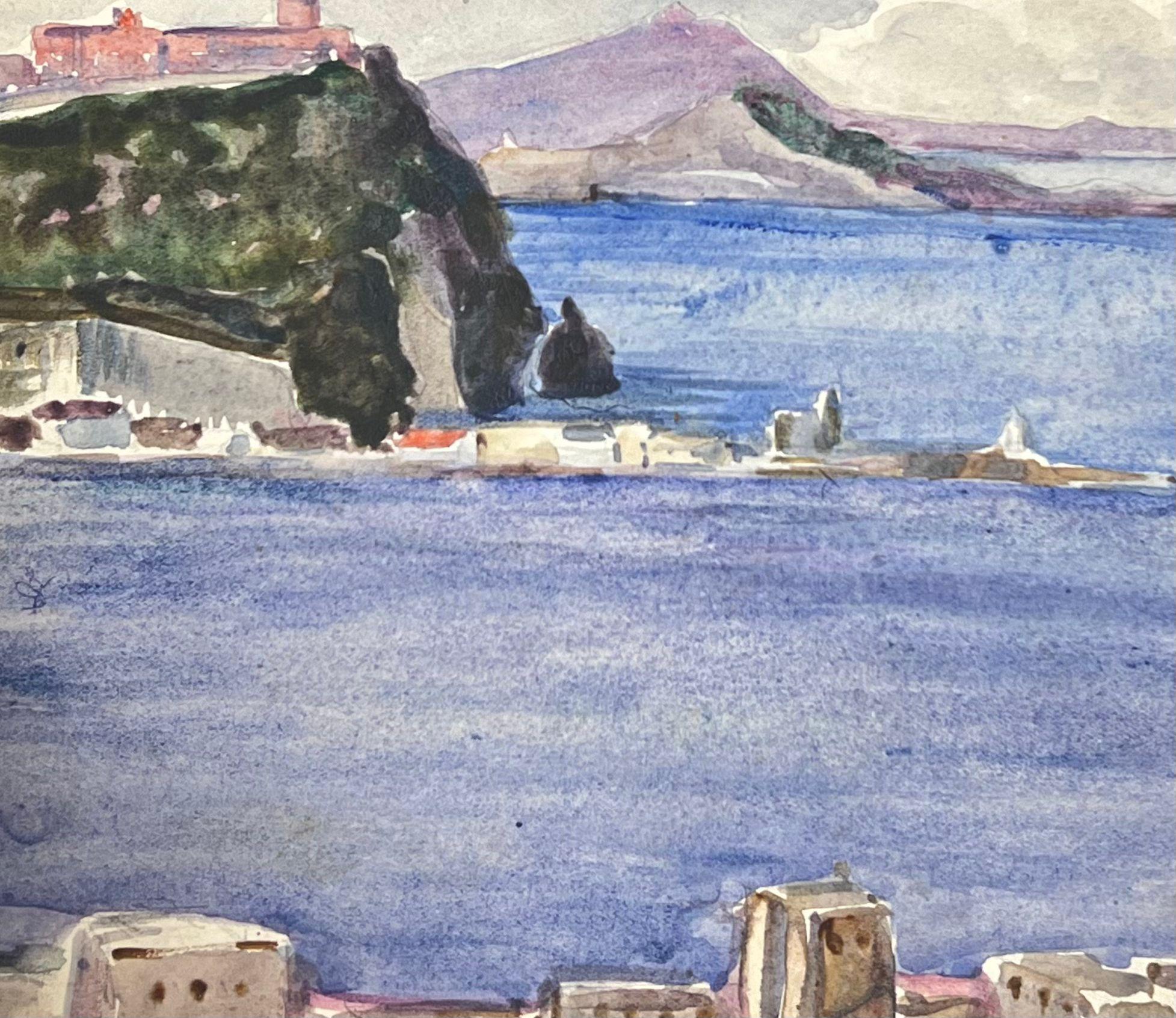 Paysage côtier impressionniste français des années 1930 - Painting de Louise Alix