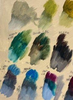 1930's French Impressionist Colour and Shade Testing Artist Palette