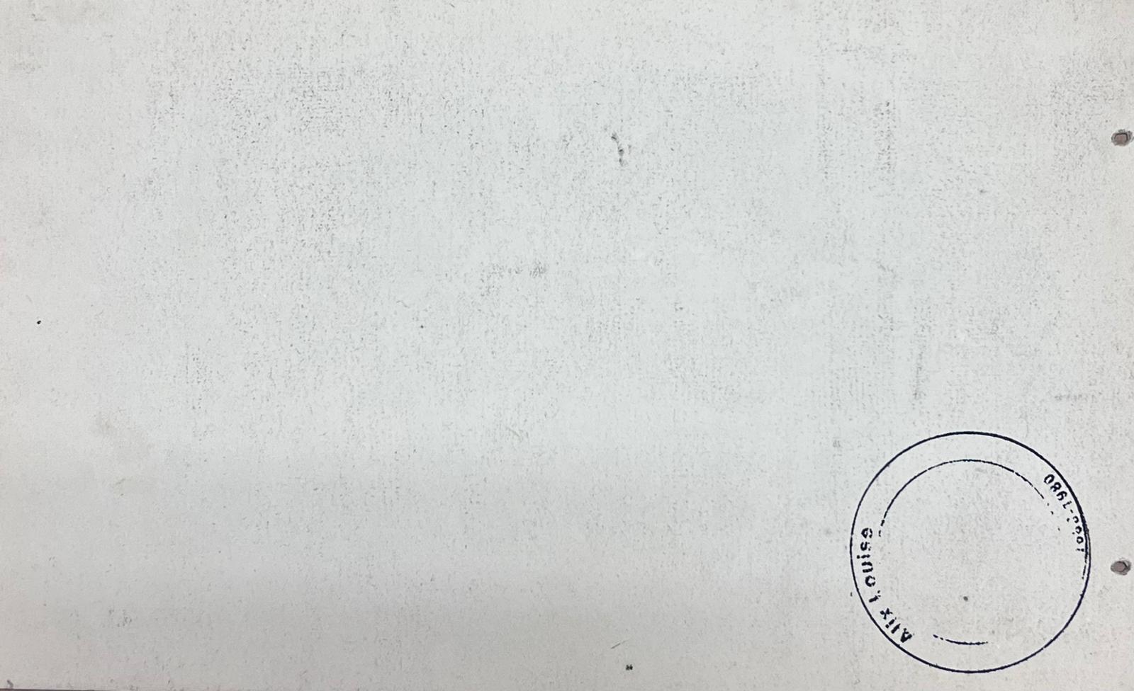 Paysage français 
de Louise Alix (française, 1888-1980) *voir notes ci-dessous
cachet de provenance au dos 
peinture à l'eau sur papier d'artiste, non encadrée
mesure : 5,5 de haut par 7 pouces de large
état : globalement très bon et sain, quelques