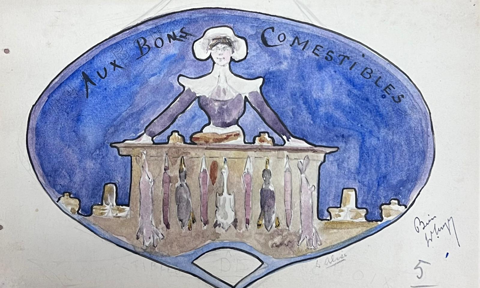 Landscape Painting Louise Alix - Affiche de patine impressionniste française des années 1930 « With Good Ebiles »