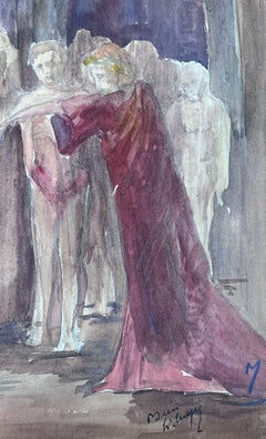 1930's French Impressionist Punished Figures In Line For The Tigers