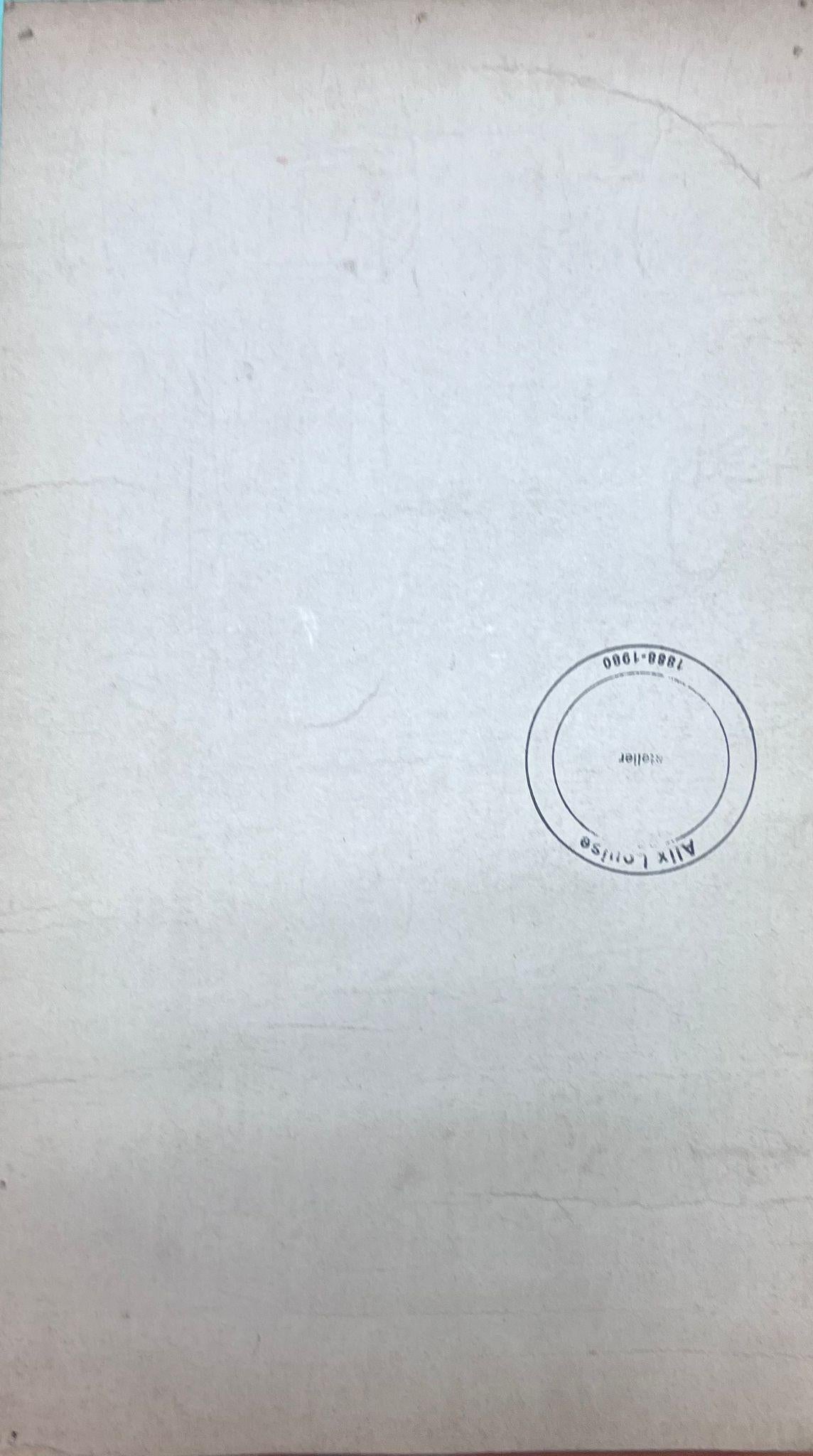 Pharao
von Louise Alix (Französisch, 1888-1980) *siehe Anmerkungen unten
Provenienzstempel auf der Rückseite 
Aquarell auf Künstlerpapier, ungerahmt
Maße: 11,5 hoch und 7 Zoll breit
Zustand: insgesamt sehr gut und solide, ein paar Schrammen und