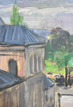 1930's French Impressionist Summer Park Landscape