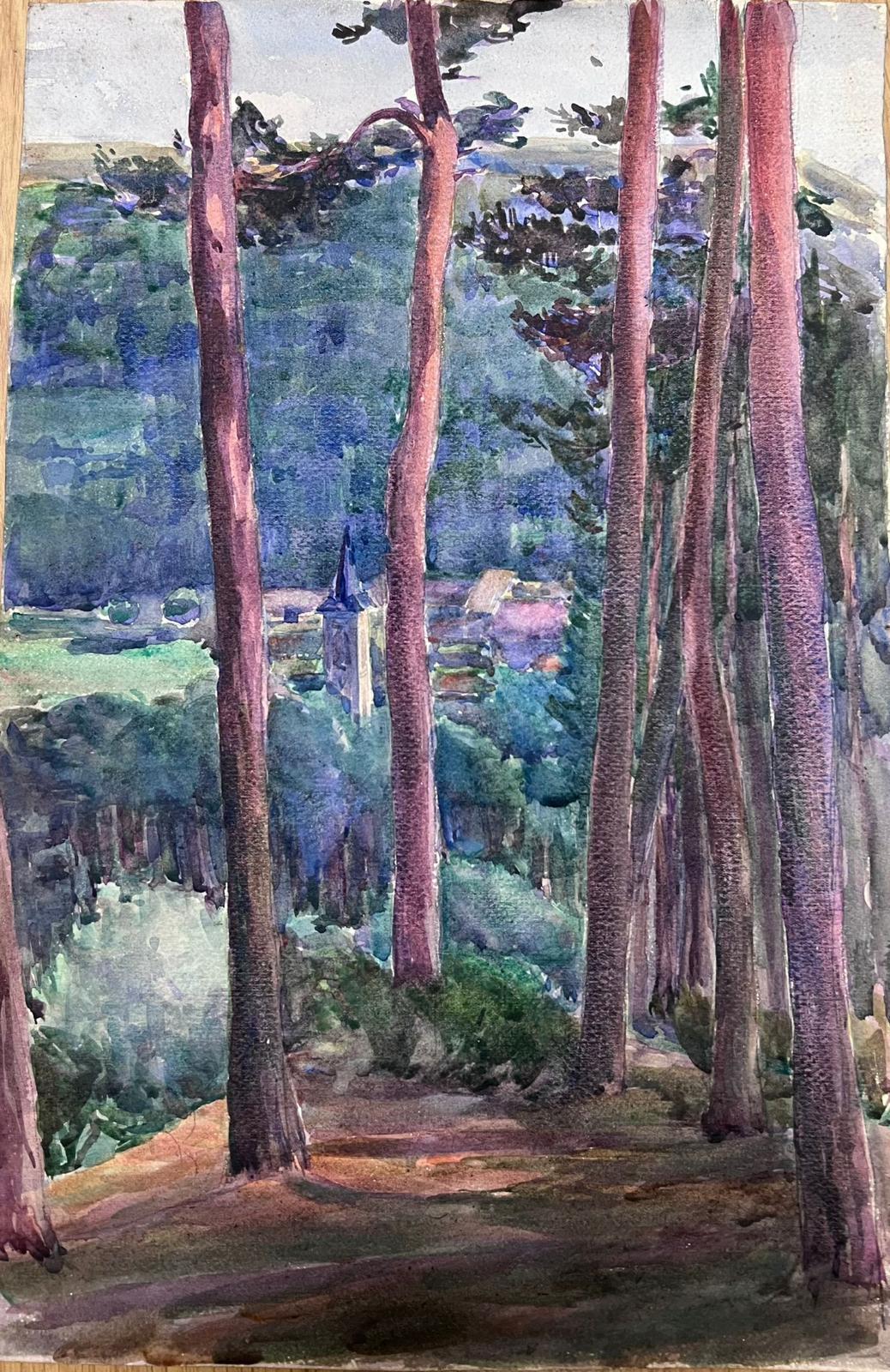 Vintage French Oil Painting
by Louise Alix (French, 1888-1980) *see notes below
provenance stamp to the back 
watercolour painting on artist paper, unframed
measures: 16.5 inches high by 11 inches wide
condition: overall very good and sound, a few