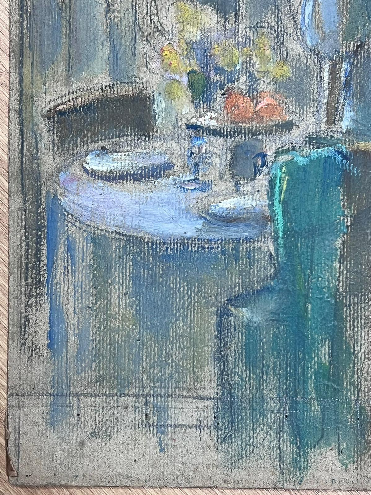 Vintage French Oil Painting 
by Louise Alix (French, 1888-1980) *see notes below
provenance stamp to the back 
oil painting on board, unframed
measures: 11 high by 8 inches wide
condition: overall very good and sound, a few scuffs and marks to the