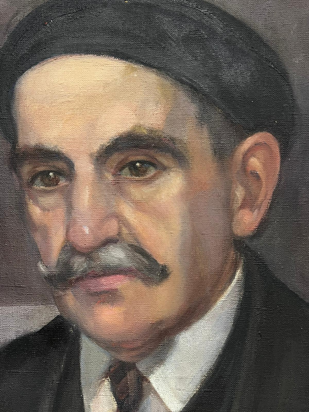 The Man with the Moustache
signed by Louise Alix (French, 1888-1980) *see notes below
oil painting on canvas unframed
measures: 18 inches high by 23.5 inches wide
condition: overall very good and sound, a few scuffs and marks to the surface and wear