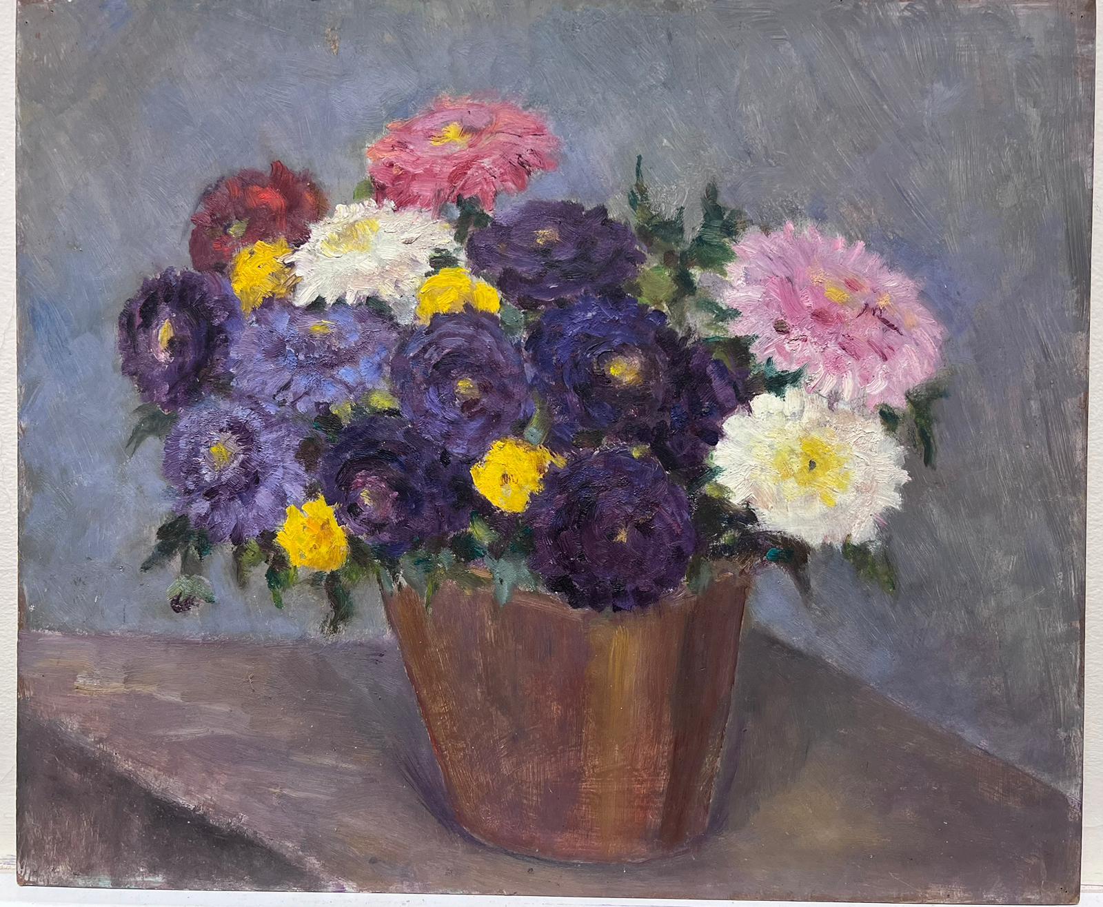 Mid 20th Century French Impressionist Oil Still Life of Flowers Female Artist - Painting by Louise Alix