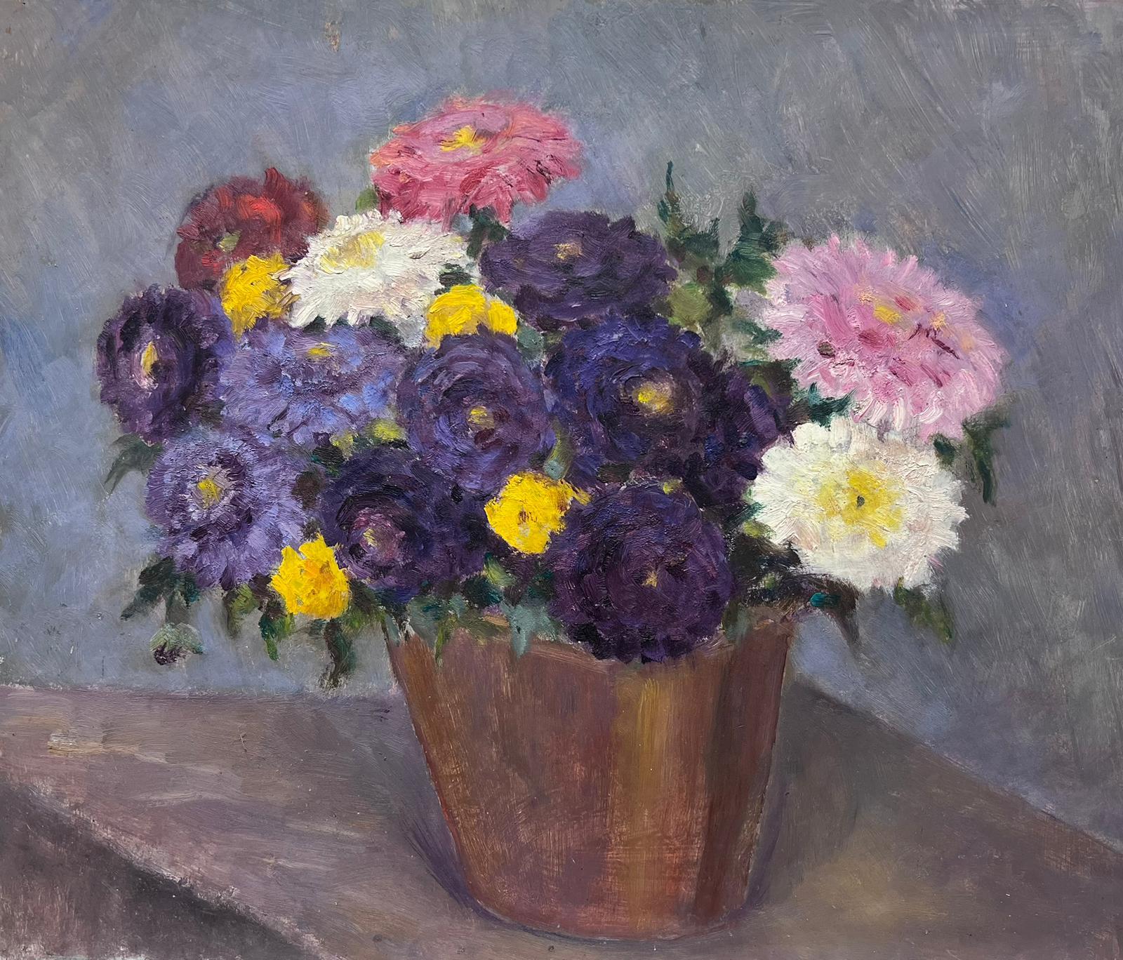 Louise Alix Still-Life Painting - Mid 20th Century French Impressionist Oil Still Life of Flowers Female Artist