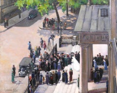 Paris, wedding at the Batignolles Church, landscape, impressionism