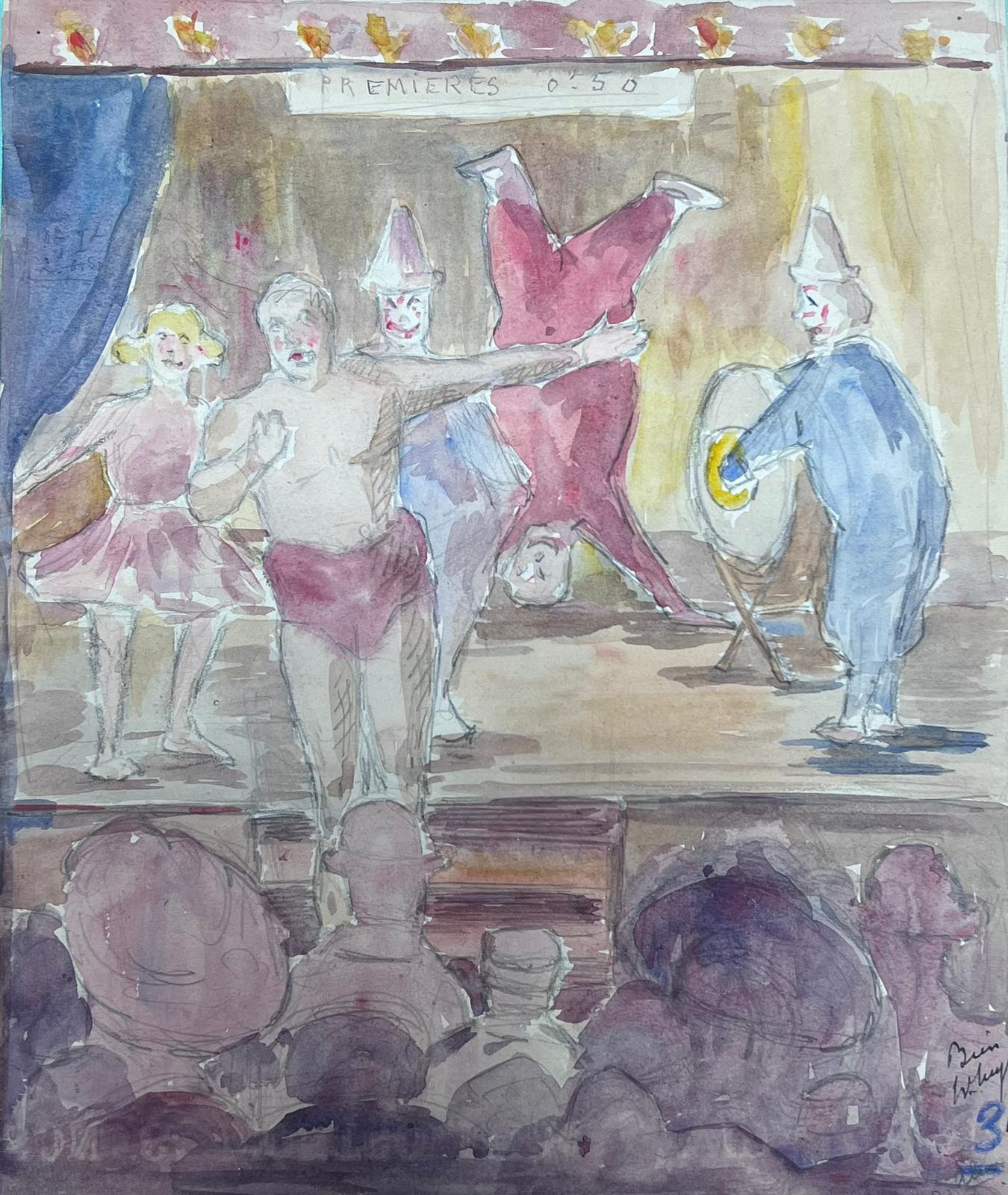 Louise Alix Figurative Painting - The Circus Performance 1930's French Impressionist 
