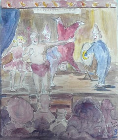 Vintage The Circus Performance 1930's French Impressionist 