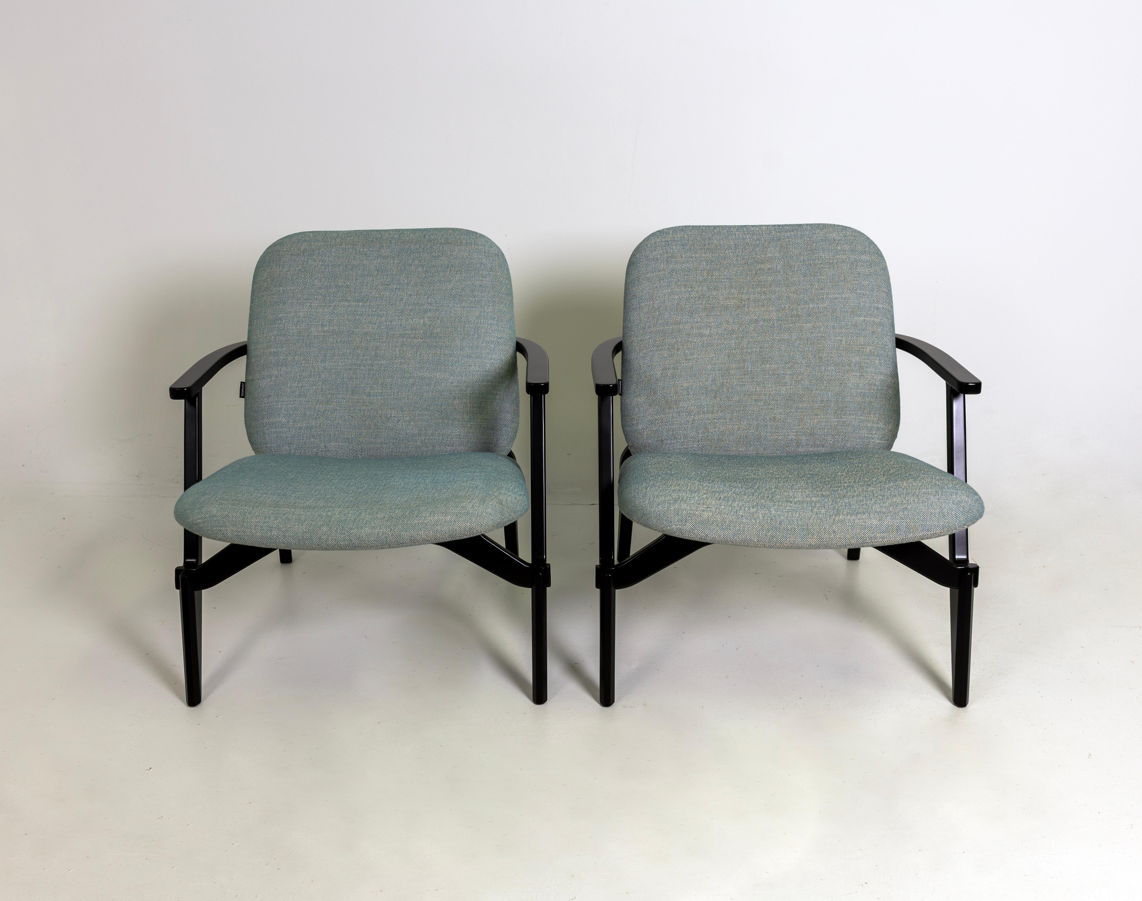 Louise Armchair by Philippe Nigro for Zanotta, Black, Fabric For Sale 4