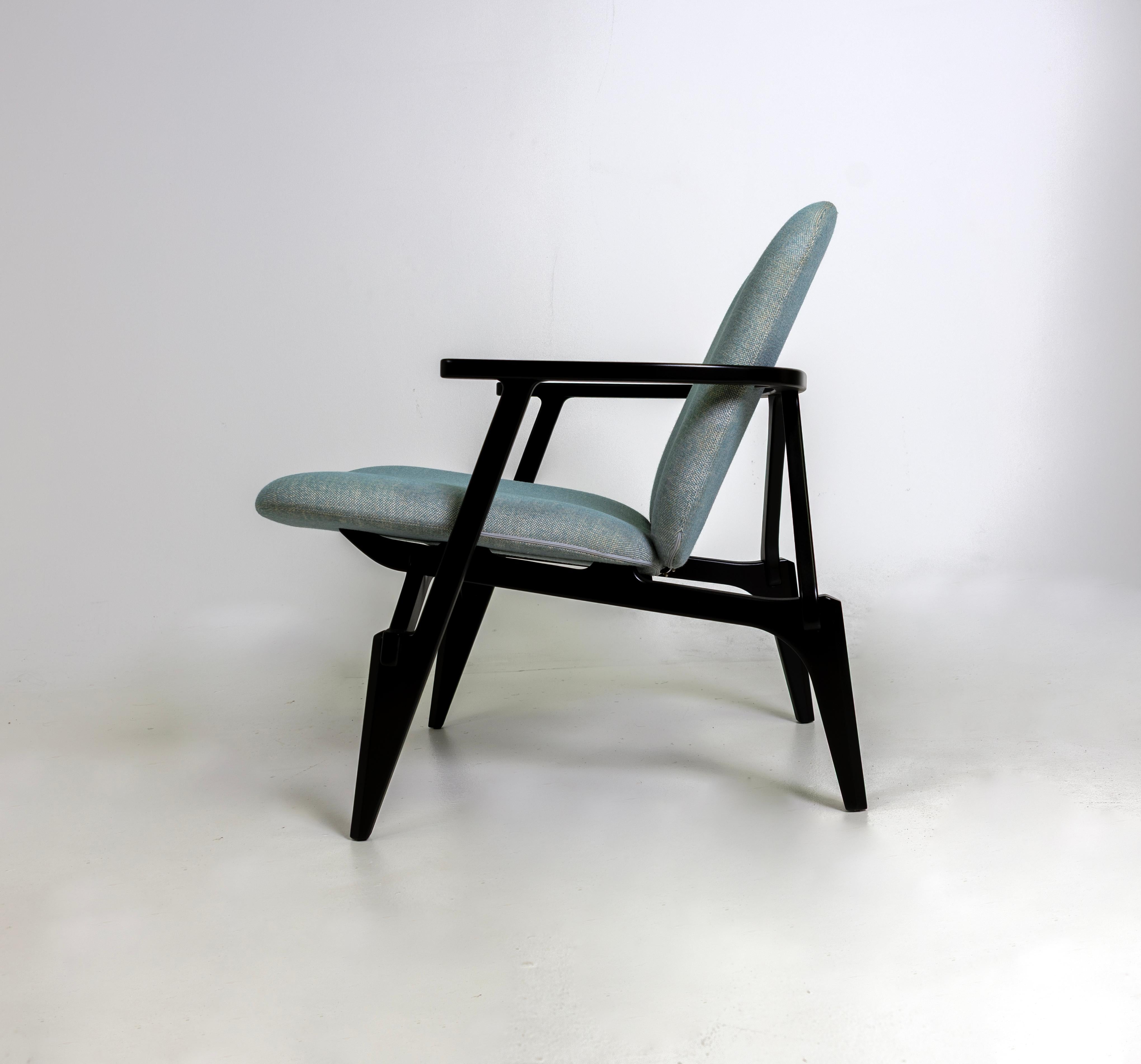 Contemporary Louise Armchair by Philippe Nigro for Zanotta, Black, Fabric For Sale