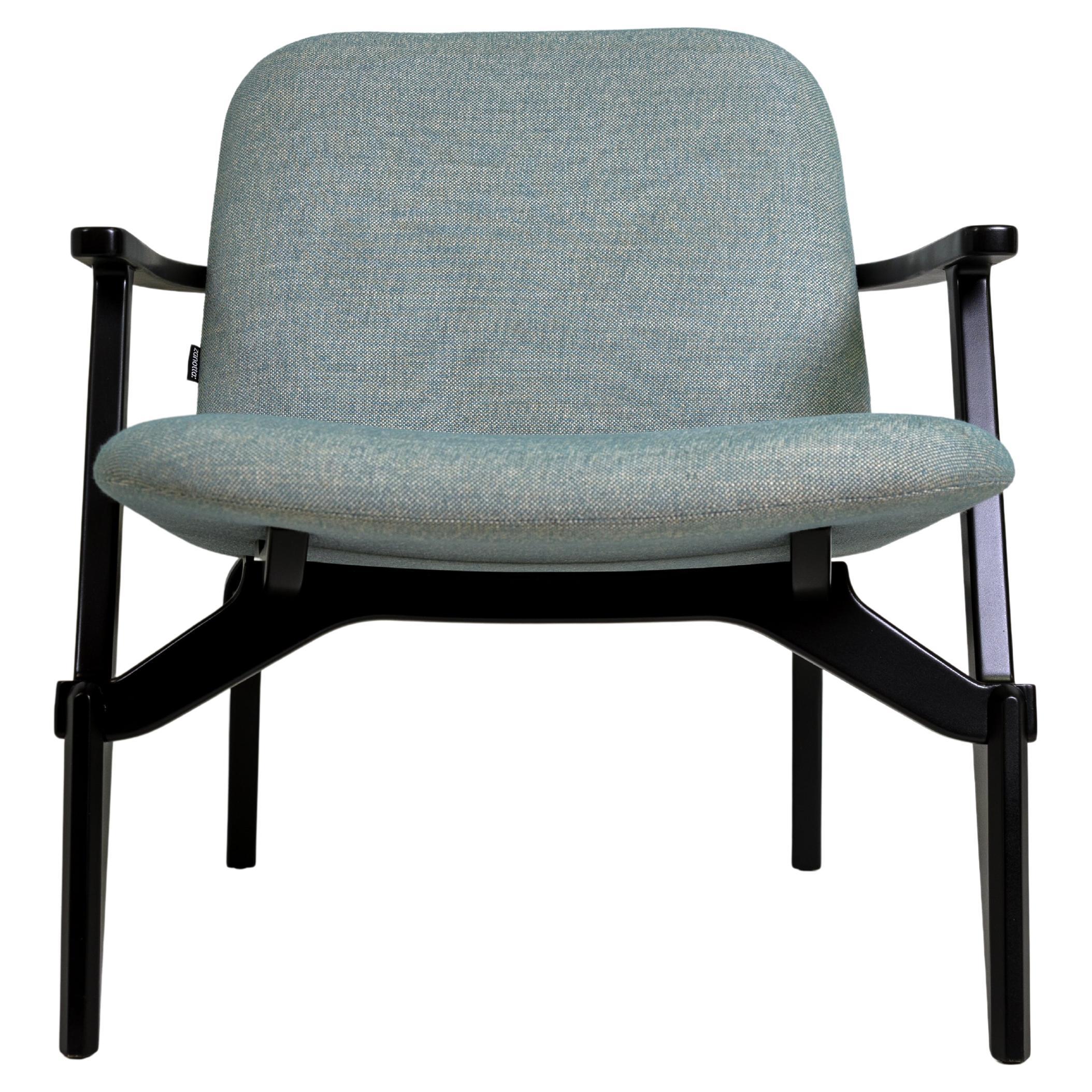 Louise Armchair by Philippe Nigro for Zanotta, Black, Fabric For Sale