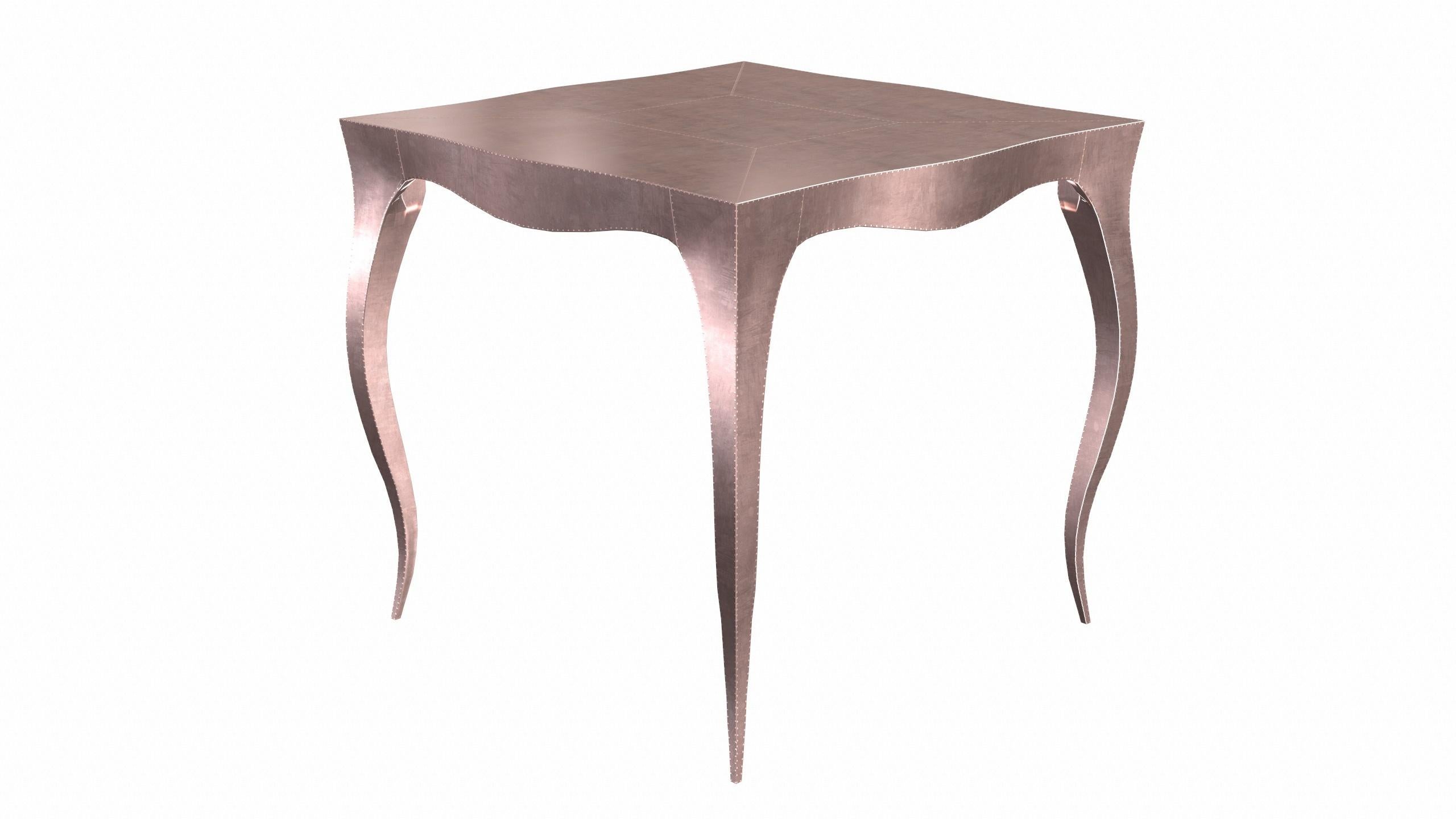 Louise Art Deco Card and Tea Tables Smooth Copper by Paul Mathieu for S. Odegard In New Condition For Sale In New York, NY