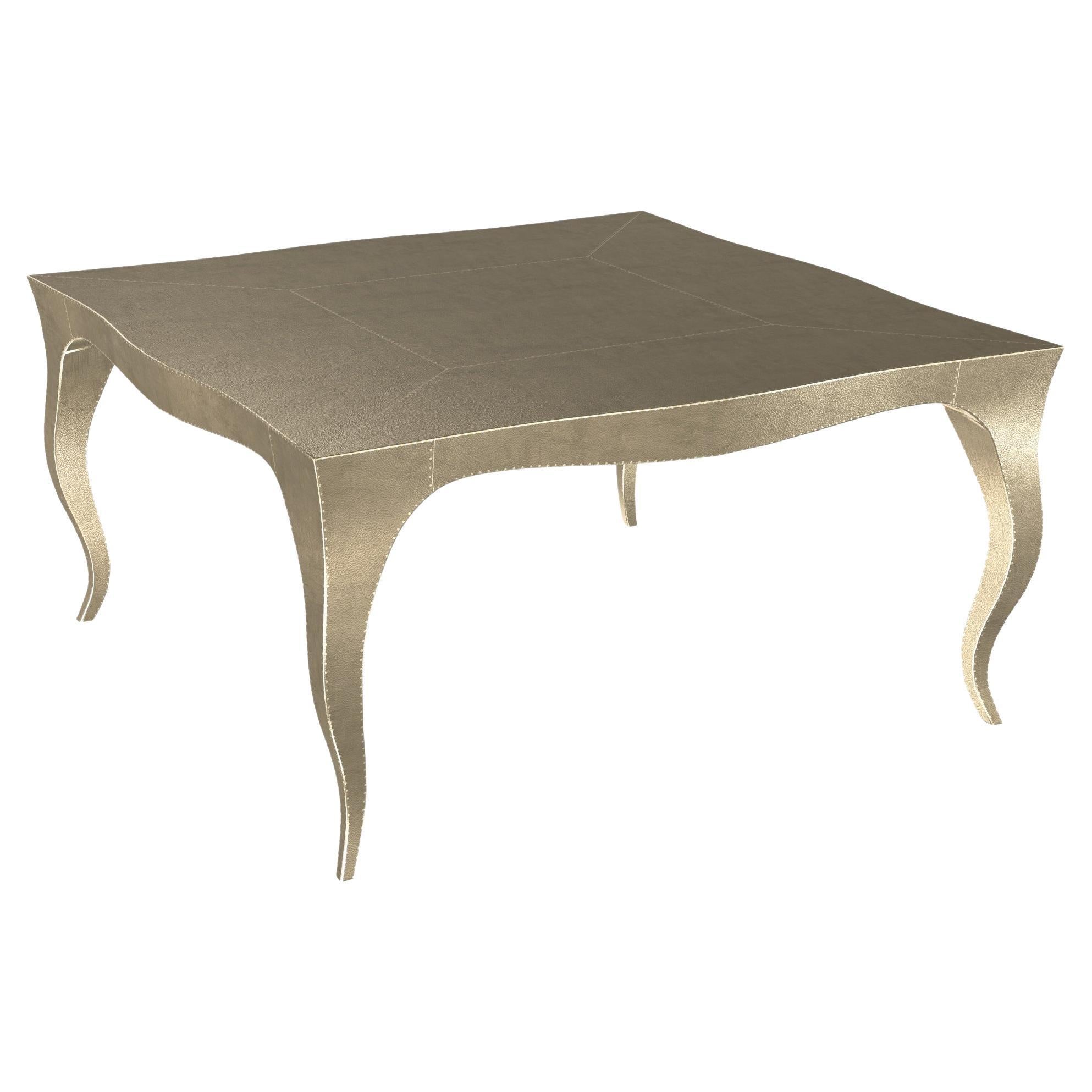 Tables de poker et tables à thé Art déco en laiton martelé fin 18,5x18,5x10 pouces en vente