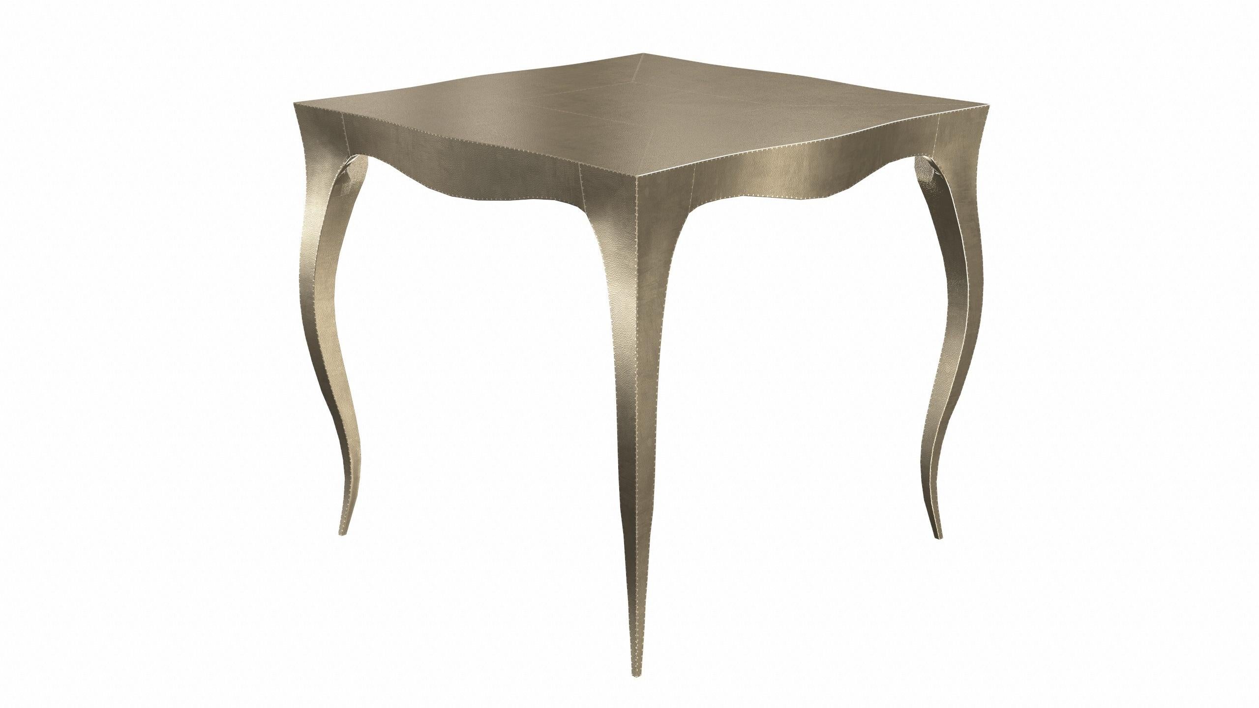 Louise Art Deco Card Tables and Tea Tables Fine Hammered Brass by Paul Mathieu In New Condition For Sale In New York, NY