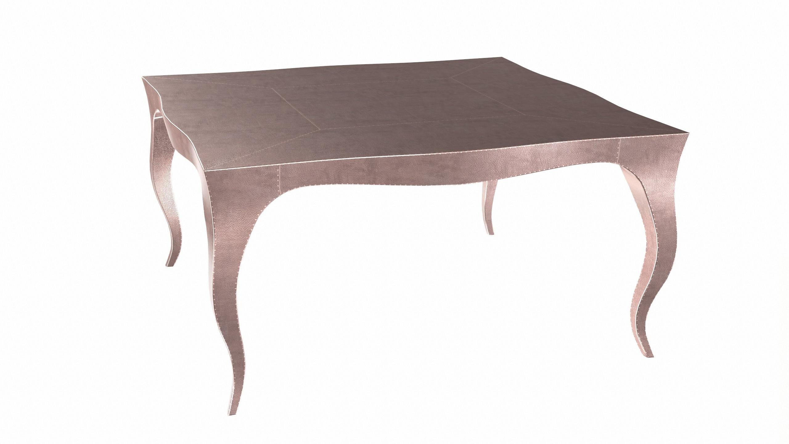 Metal Louise Art Deco Card Tables and Tea Tables Fine Hammered Copper by Paul Mathieu For Sale