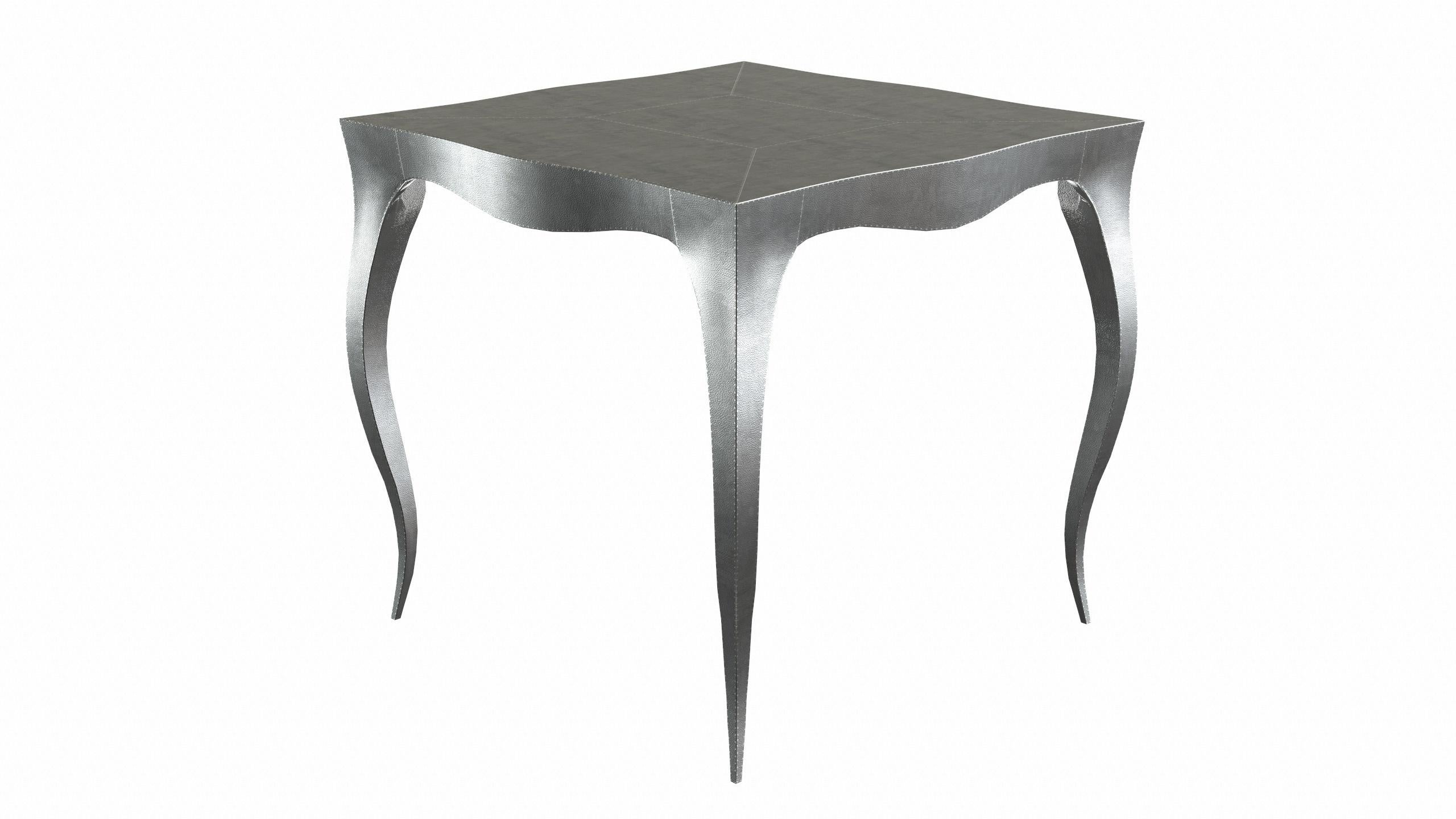 XXIe siècle et contemporain Tables de poker et tables à thé Art déco en bronze blanc martelé fin Louise en vente