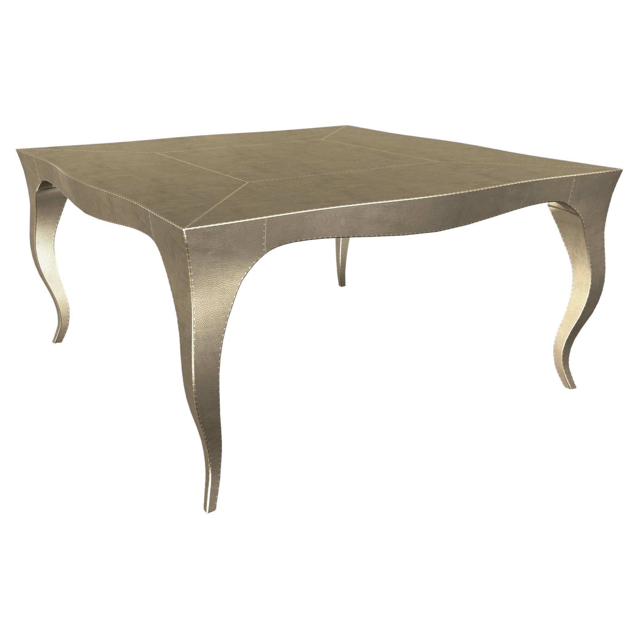 Louise Art Deco Card Tables and Tea Tables Mid. Hammered Brass by Paul Mathieu For Sale