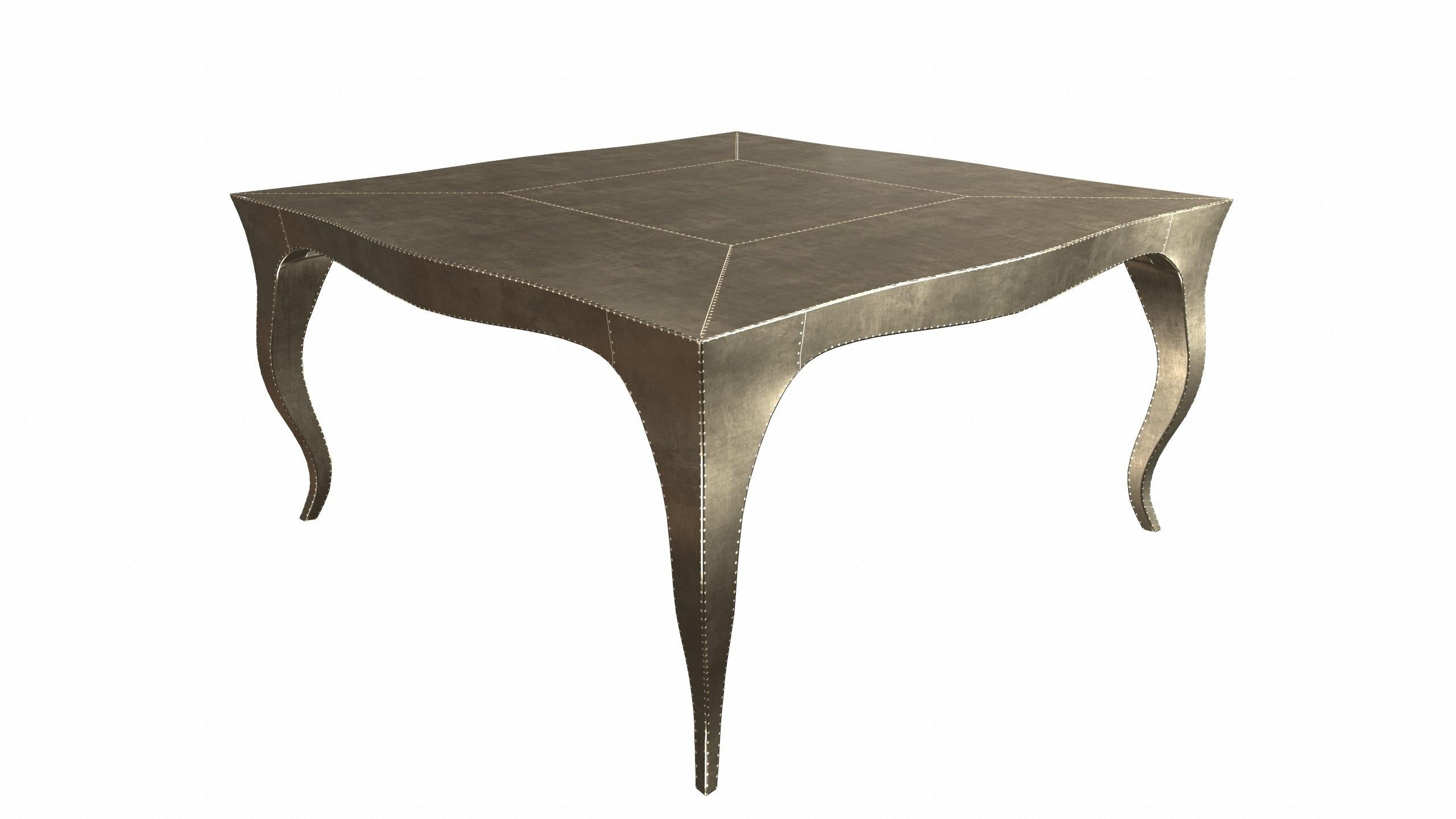 Autre Louise Art Deco Tables à cartes et tables à thé en laiton lisse 18.5x18.5x10 inch  en vente