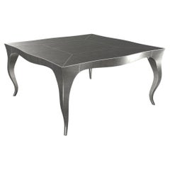 Tables de poker et tables à thé Art Déco en bronze blanc éclatant 18,5x18,5x10 pouces