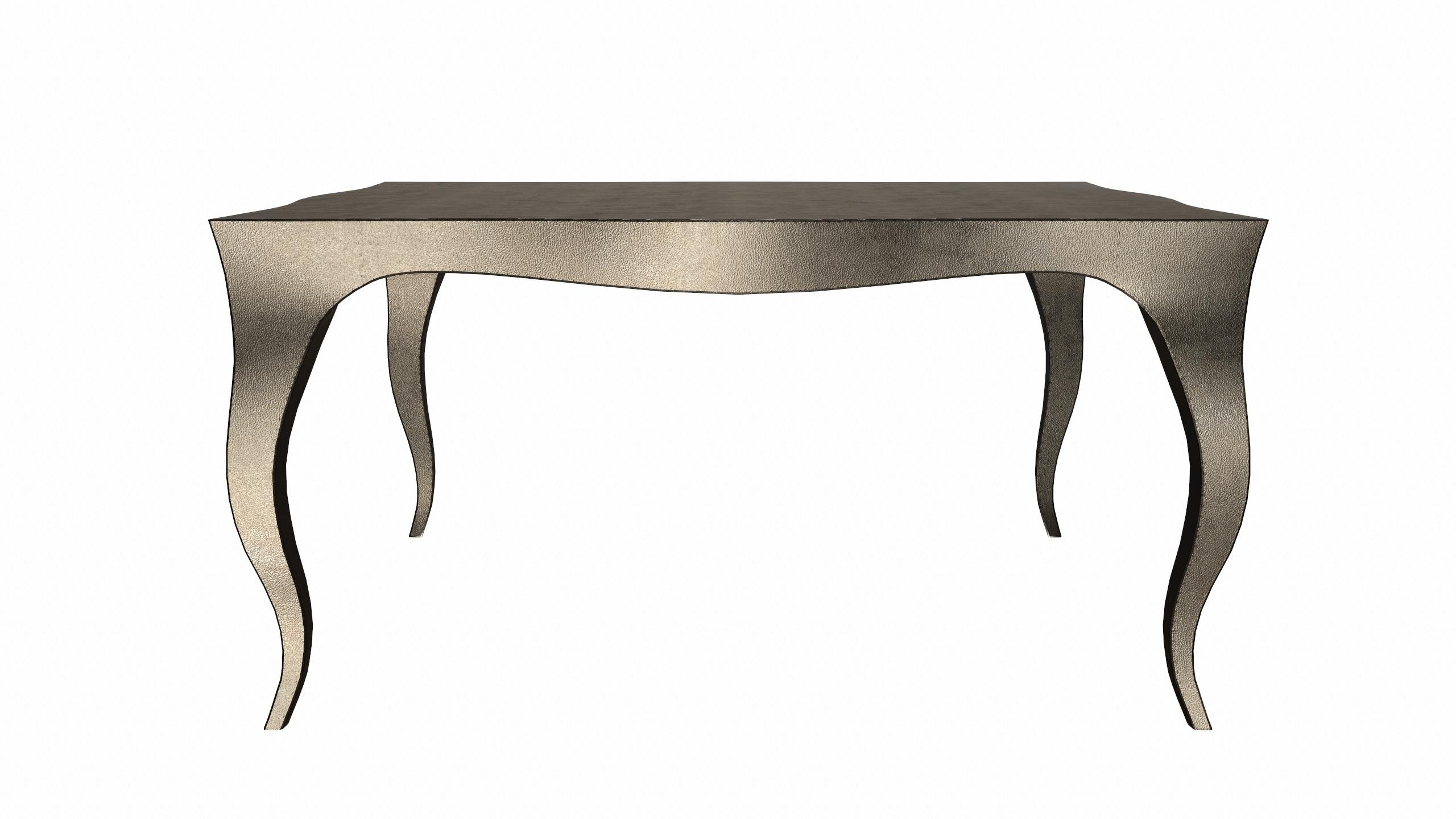 Hand-Carved Louise Art Deco Center Tables Fine Hammered Antique Bronze by Paul Mathieu For Sale